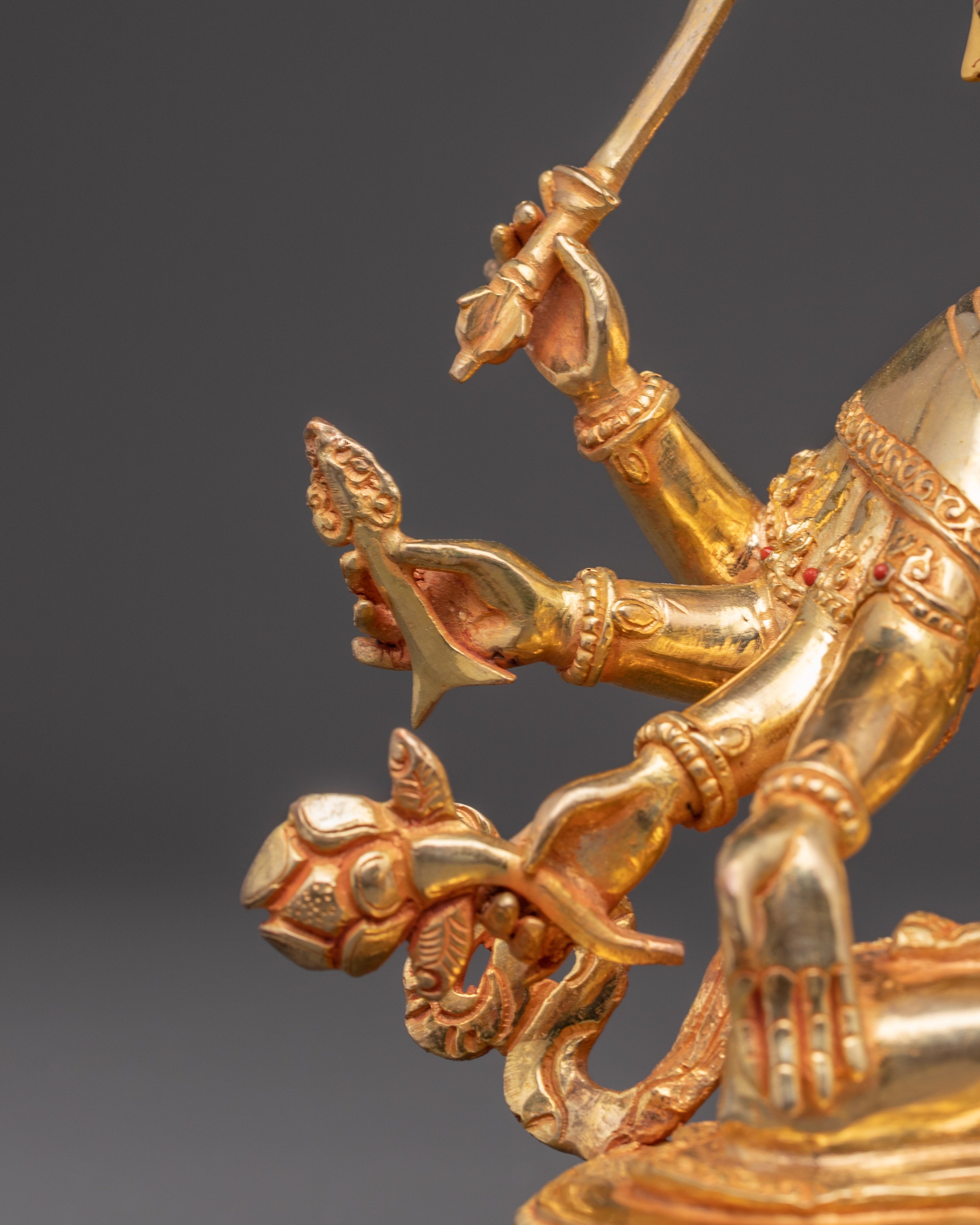 Vajrayana Maha Manjushri Copper Figurine | Symbol of Transcendent Wisdom