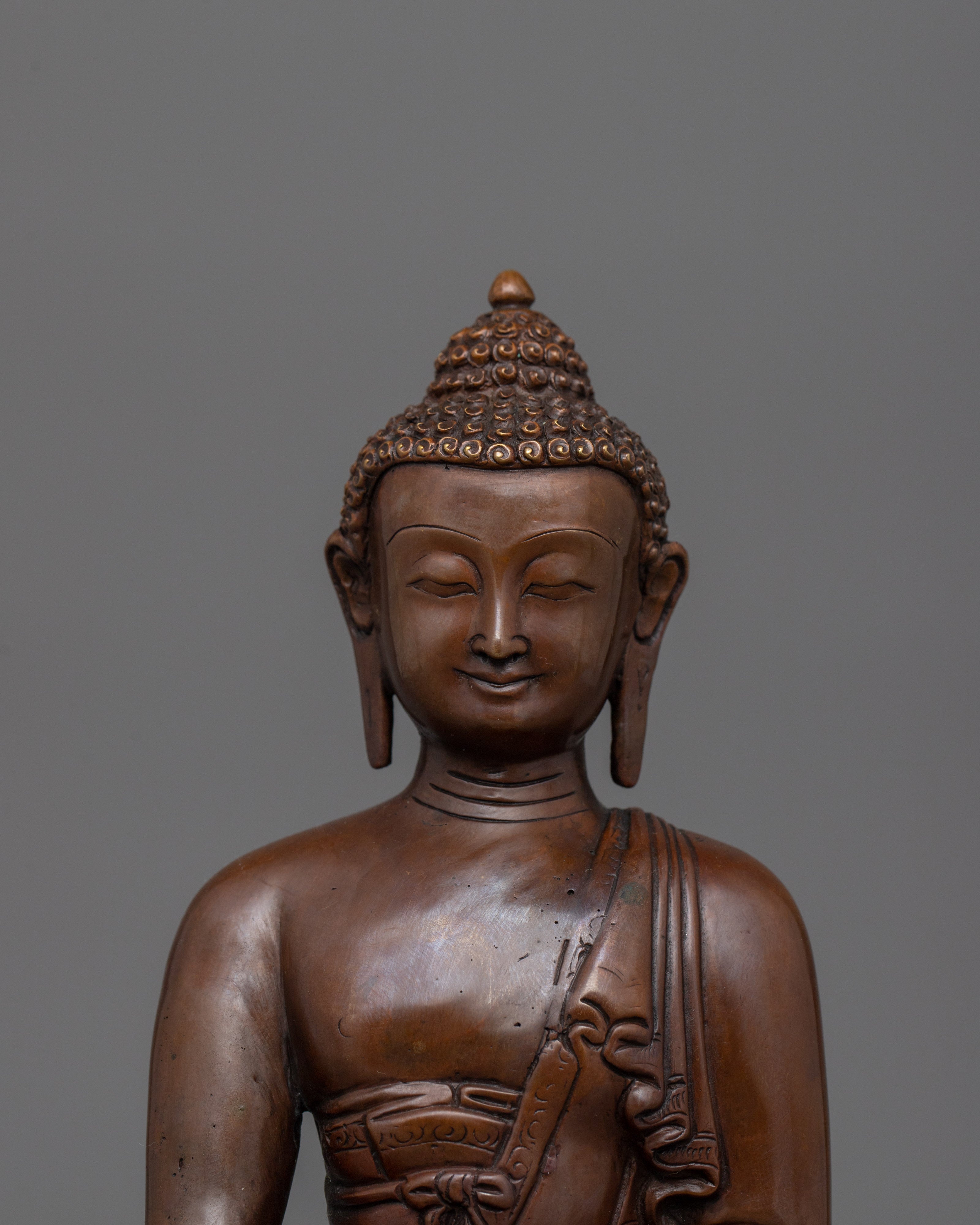 Enlightened Shakyamuni Buddha Buddhist Decor | Handcarved Buddha Art