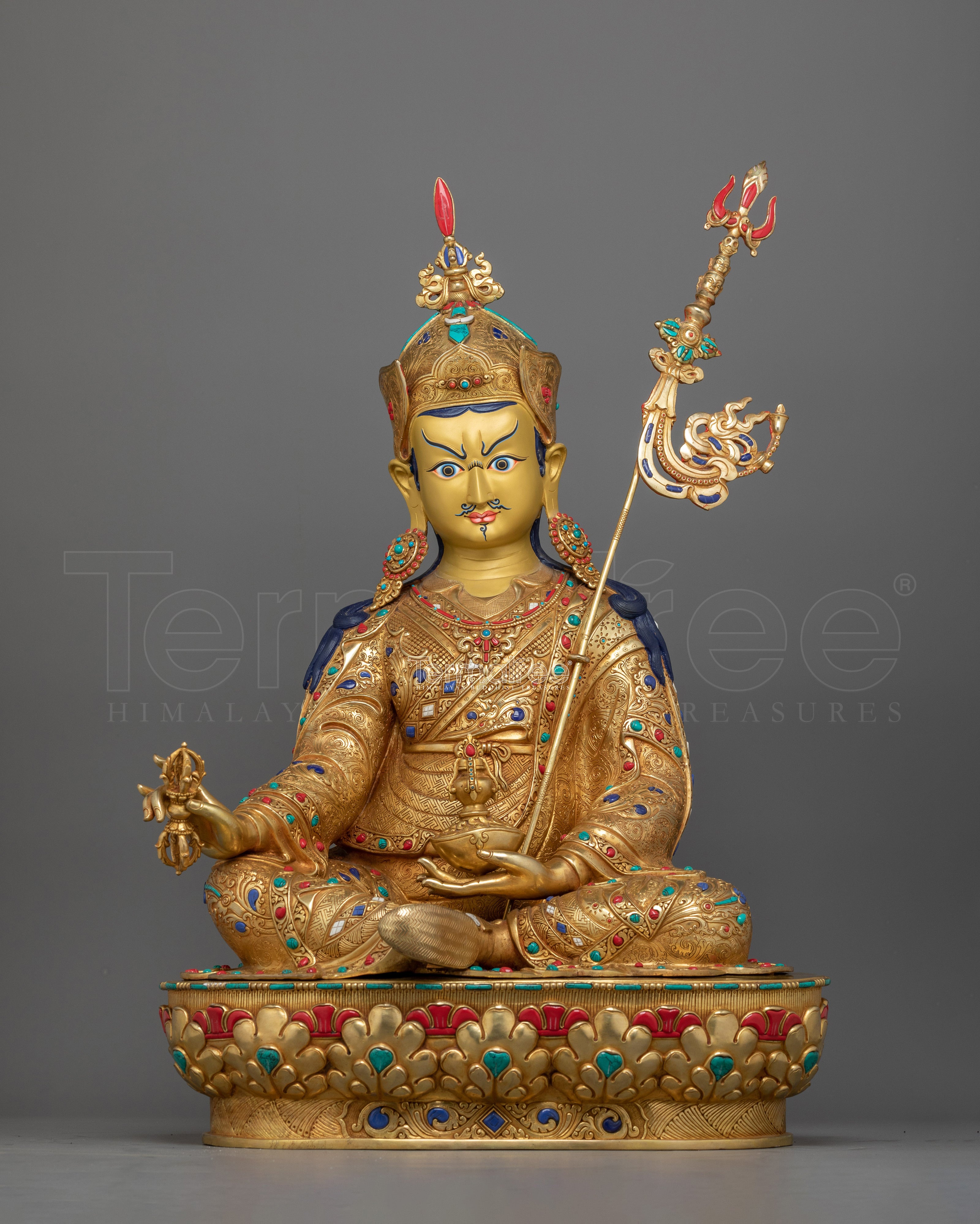 Tibetan Master Guru Rinpoche Figurine | The Precious Teacher of Tibetan Buddhism