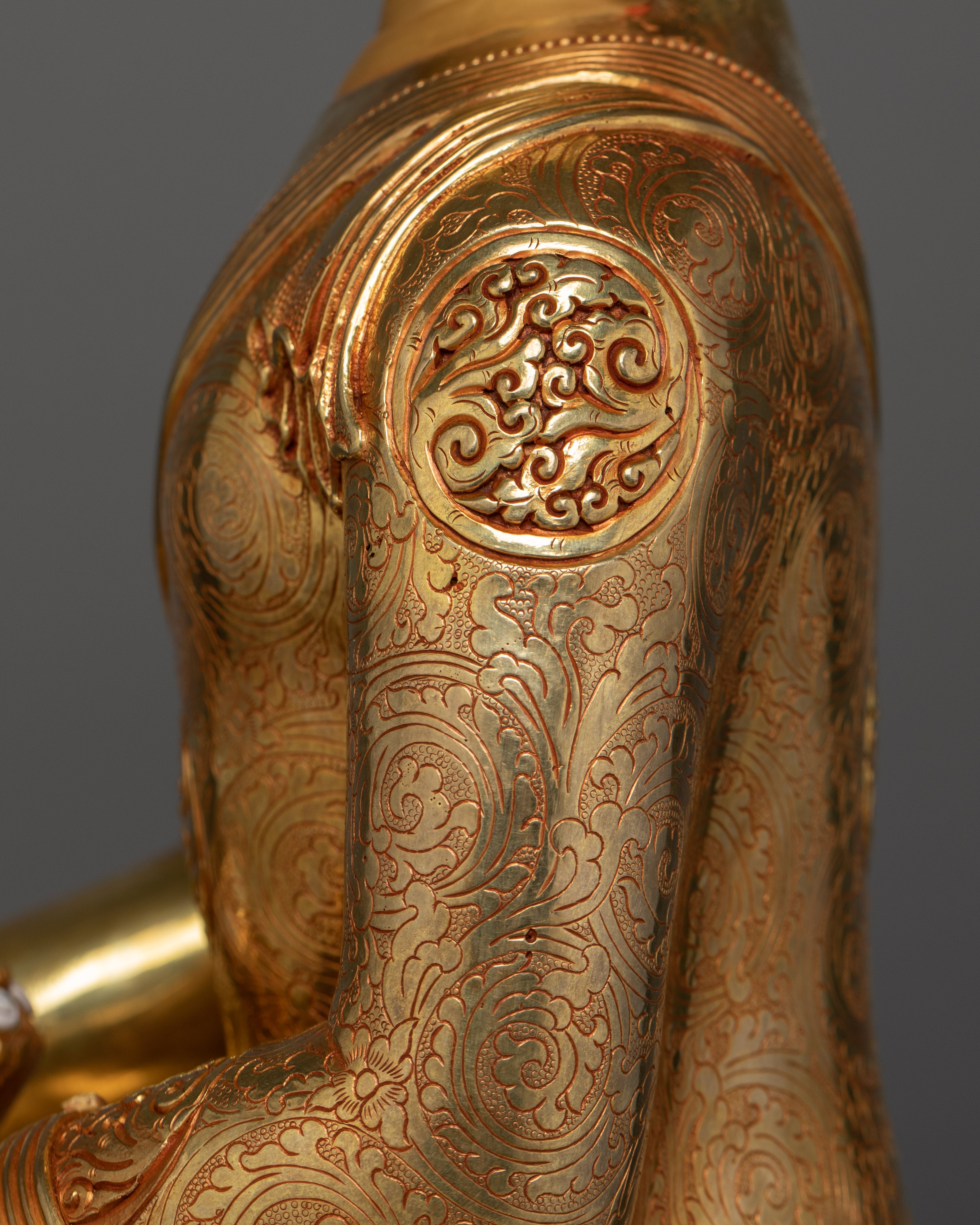 Flawlessly Carved Shakyamuni Buddha with throne Statue | Enlightened Dharma Buddha