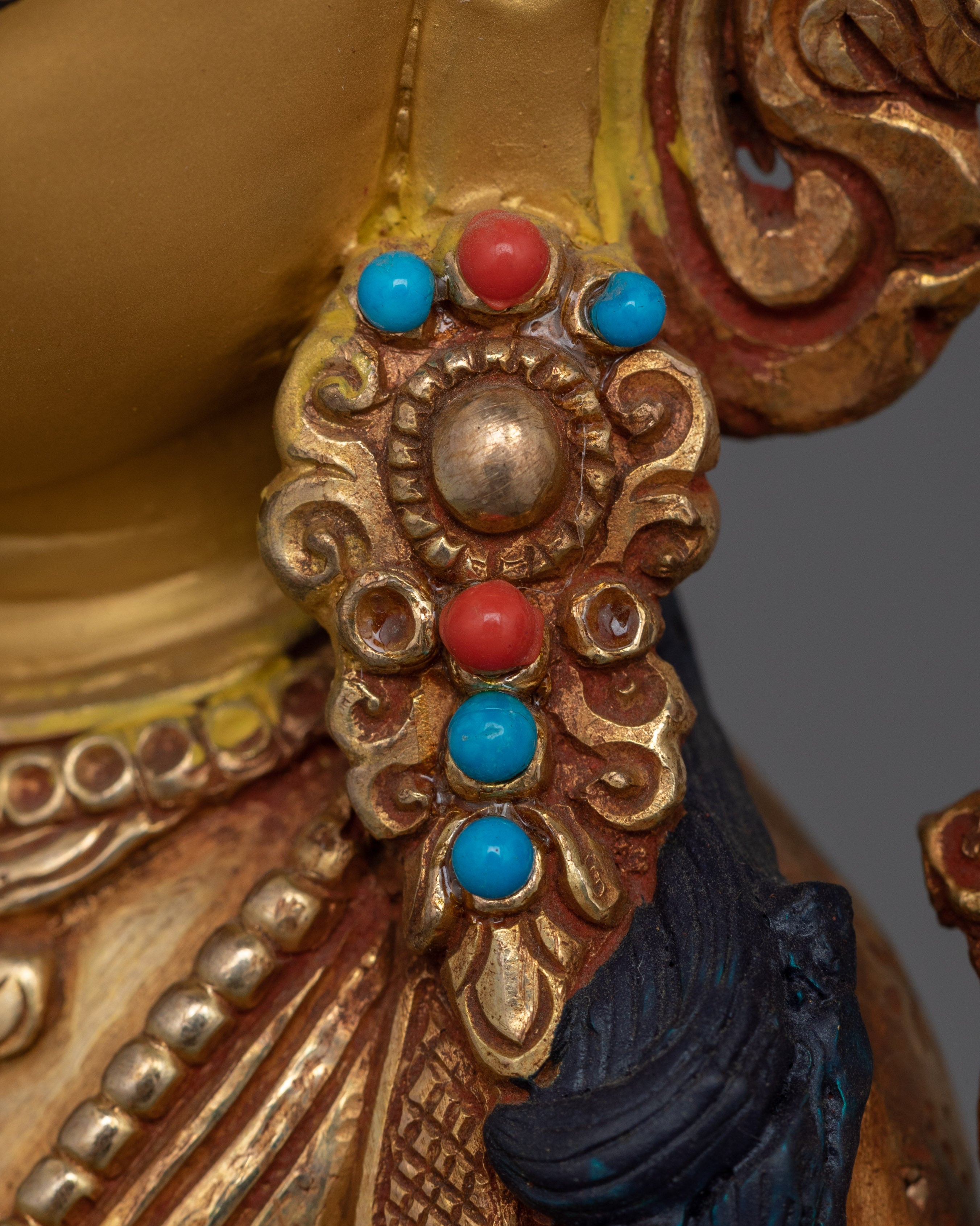 24K Gold Gilded Wisdom White Tara | Emblem of Healing and Longevity