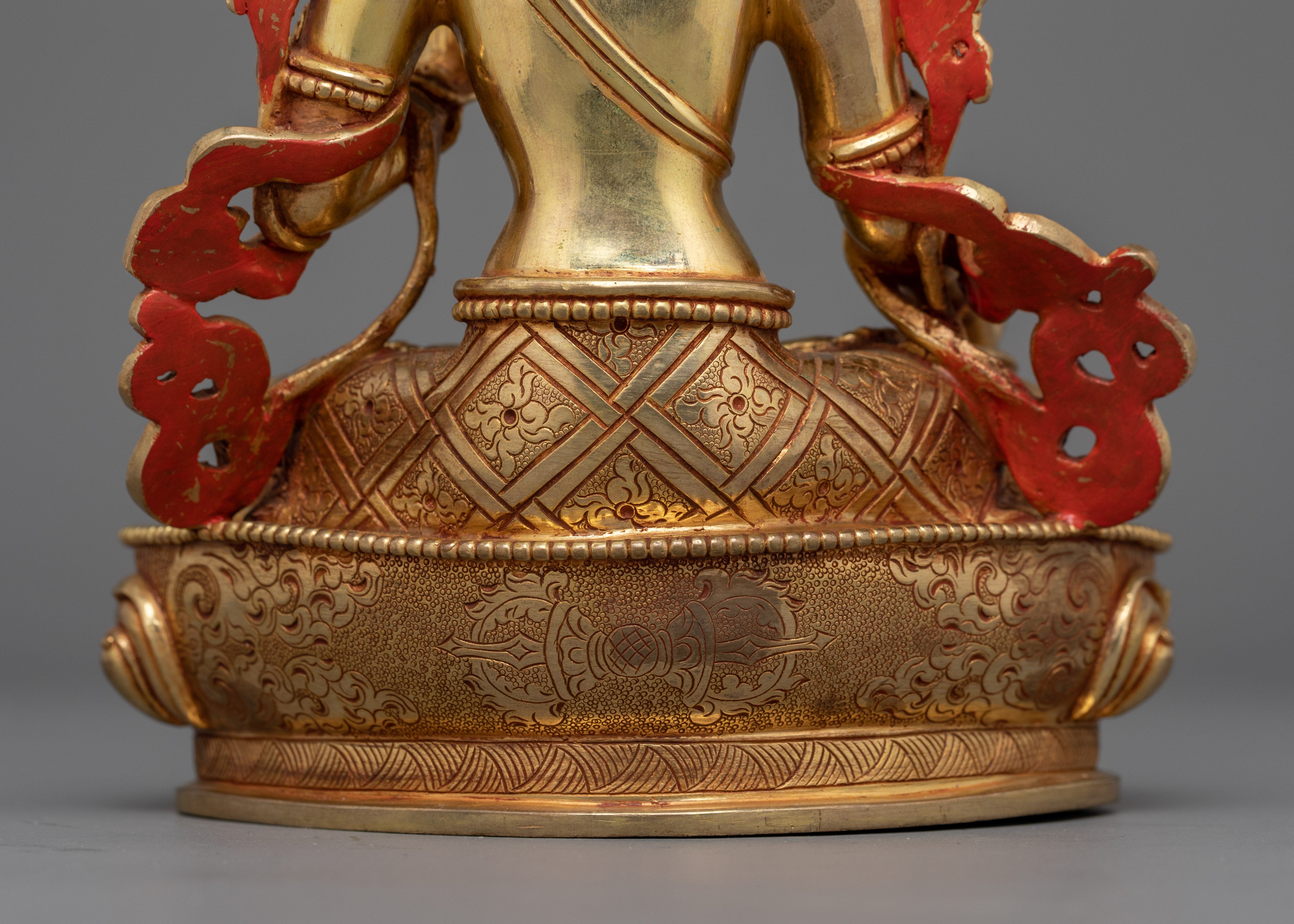 24K Gold Gilded Wisdom White Tara | Emblem of Healing and Longevity