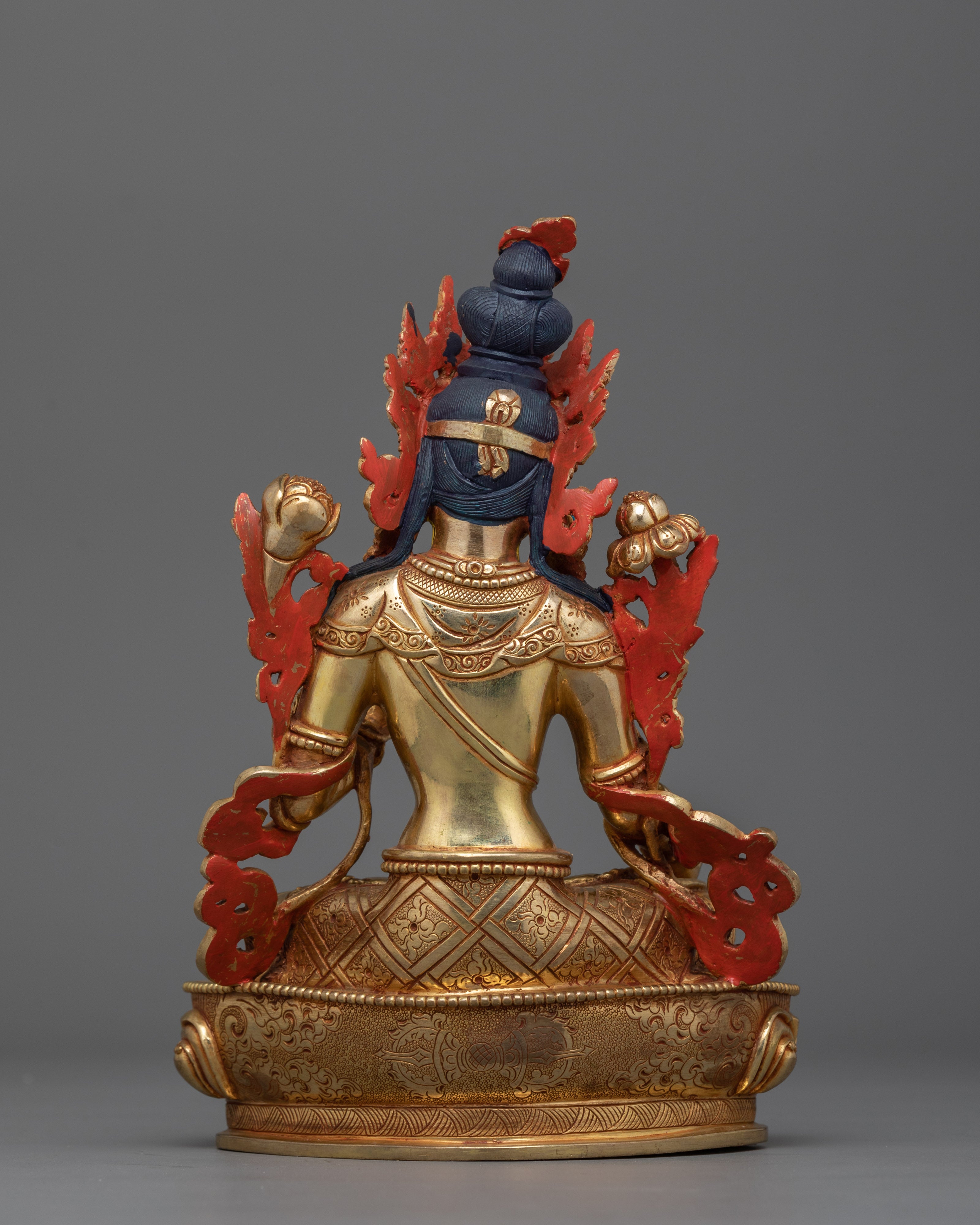 24K Gold Gilded Wisdom White Tara | Emblem of Healing and Longevity