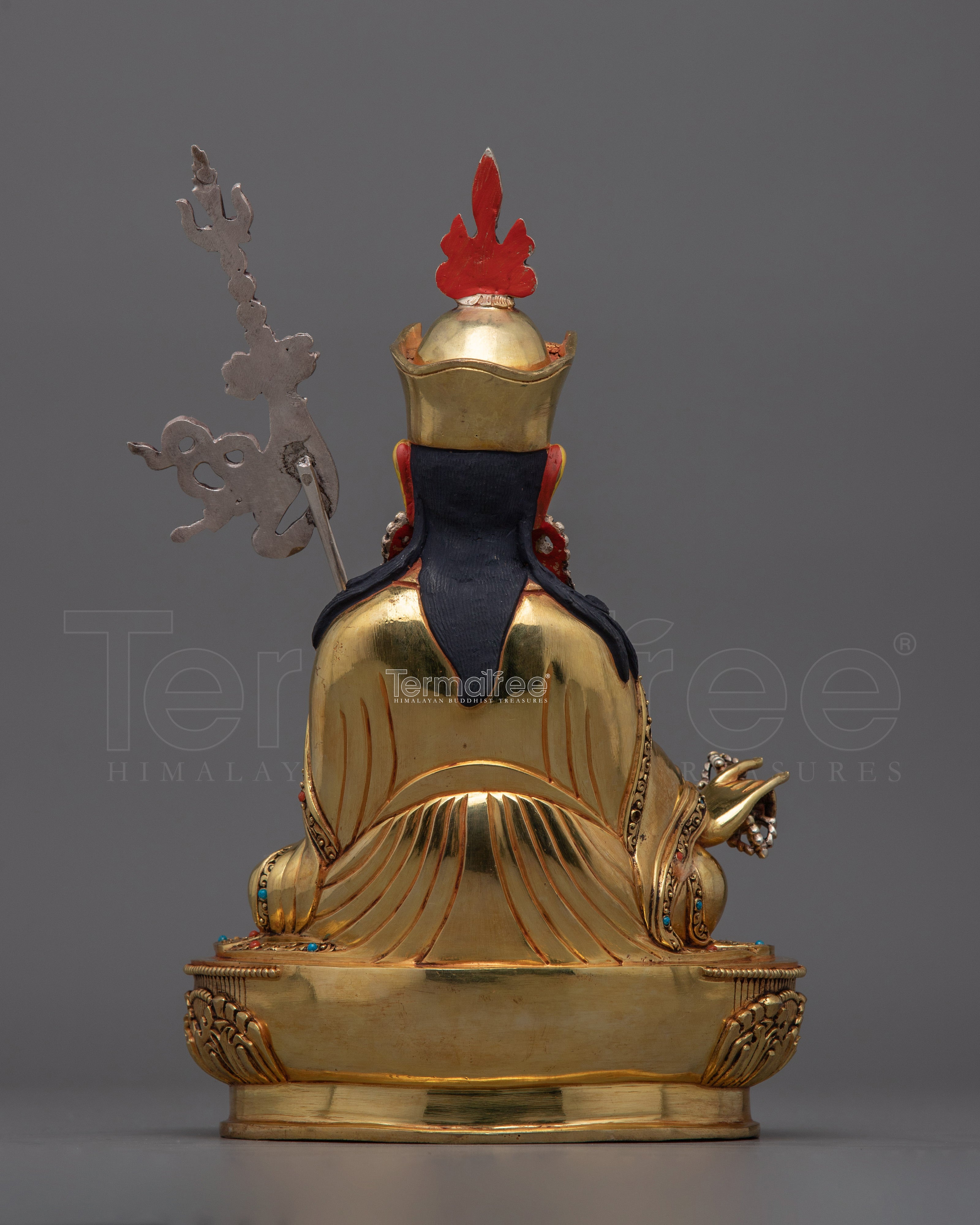 24K Gold Gilded Rinpoche Guru Sculpture | A Symbol of Wisdom and Enlightenment