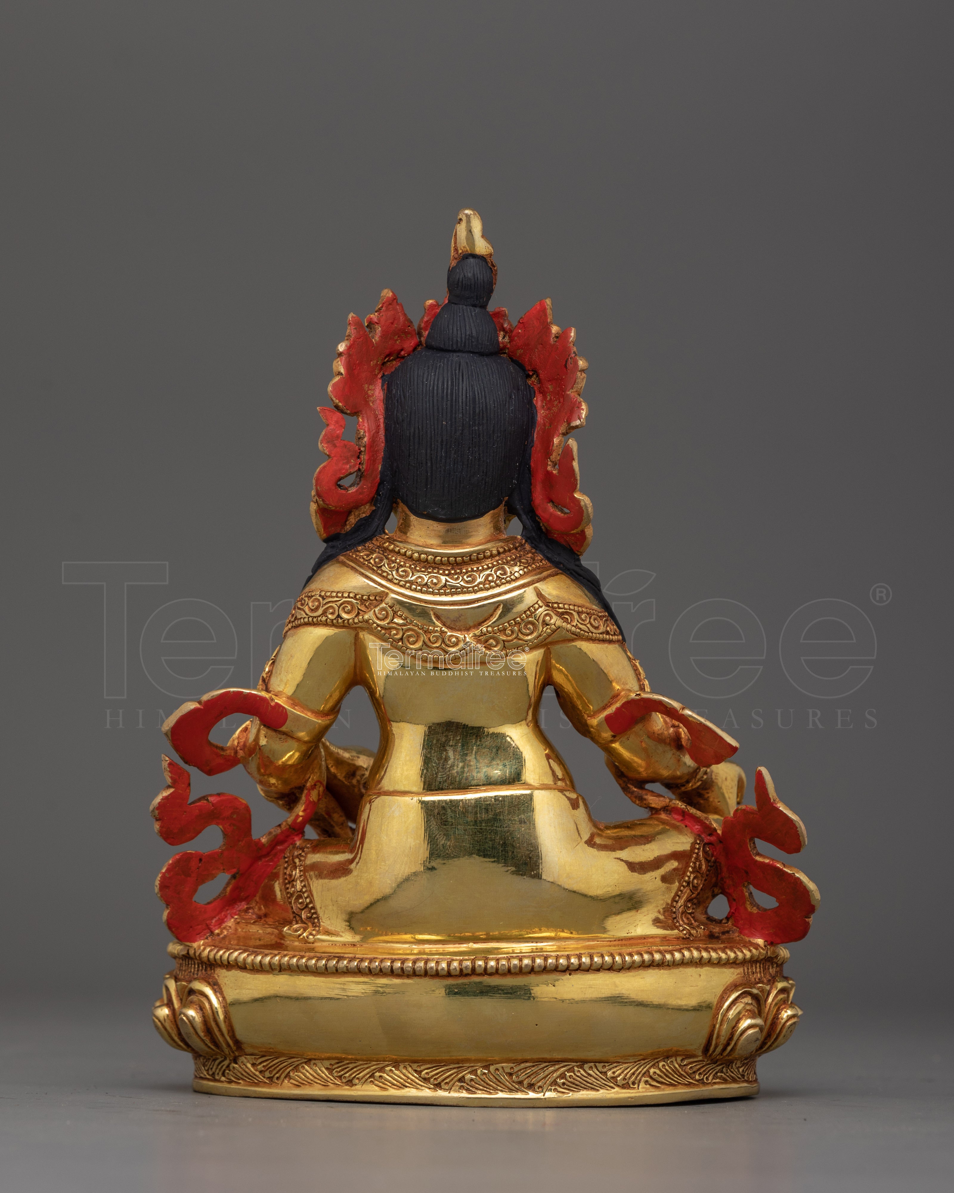 Guardian of Fortune Dzambhala Precious Golden Deity Statue | The Divine Source of Wealth
