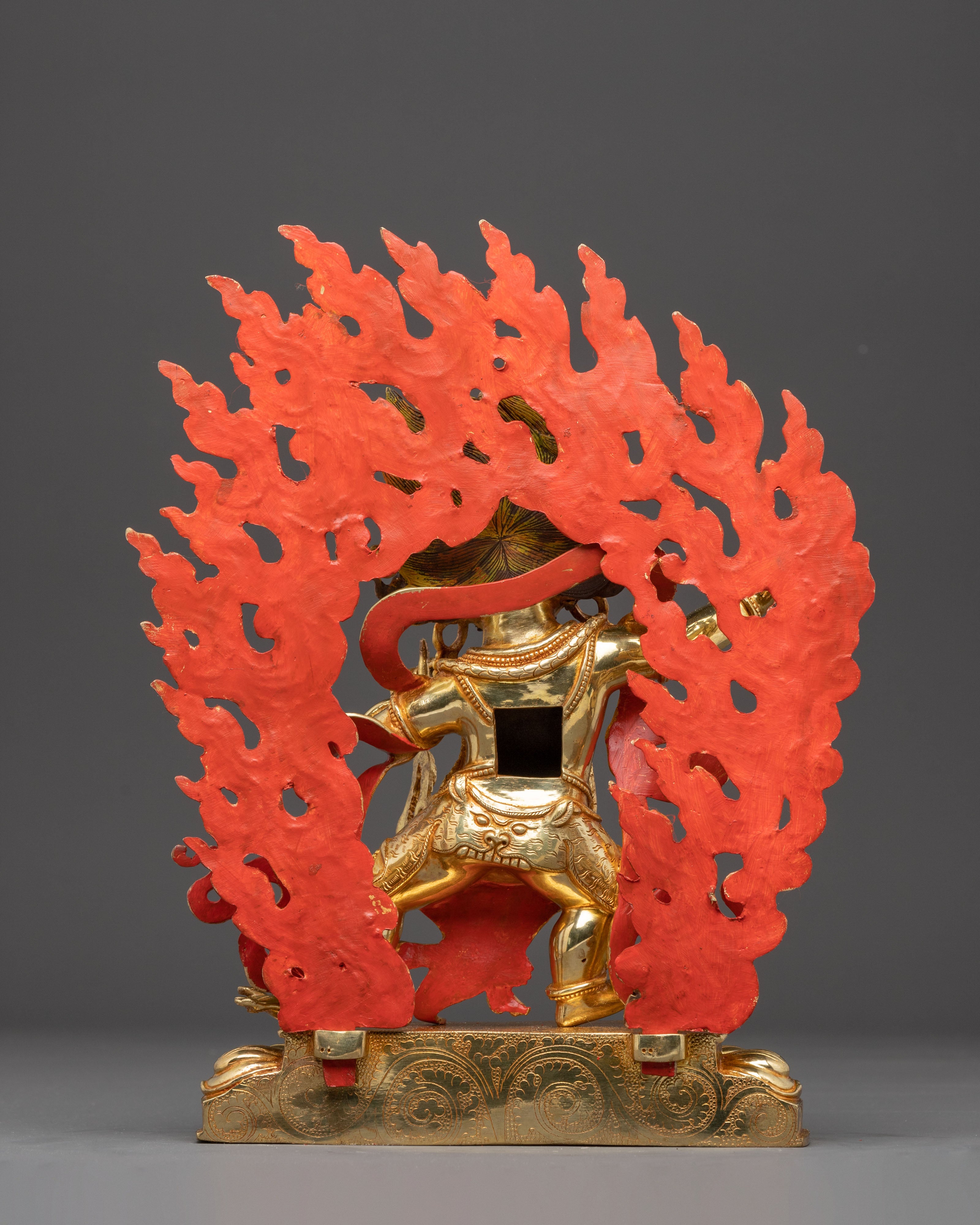 Handcrafted Wrathful Bodhisattva Vajrapani Copper Statue