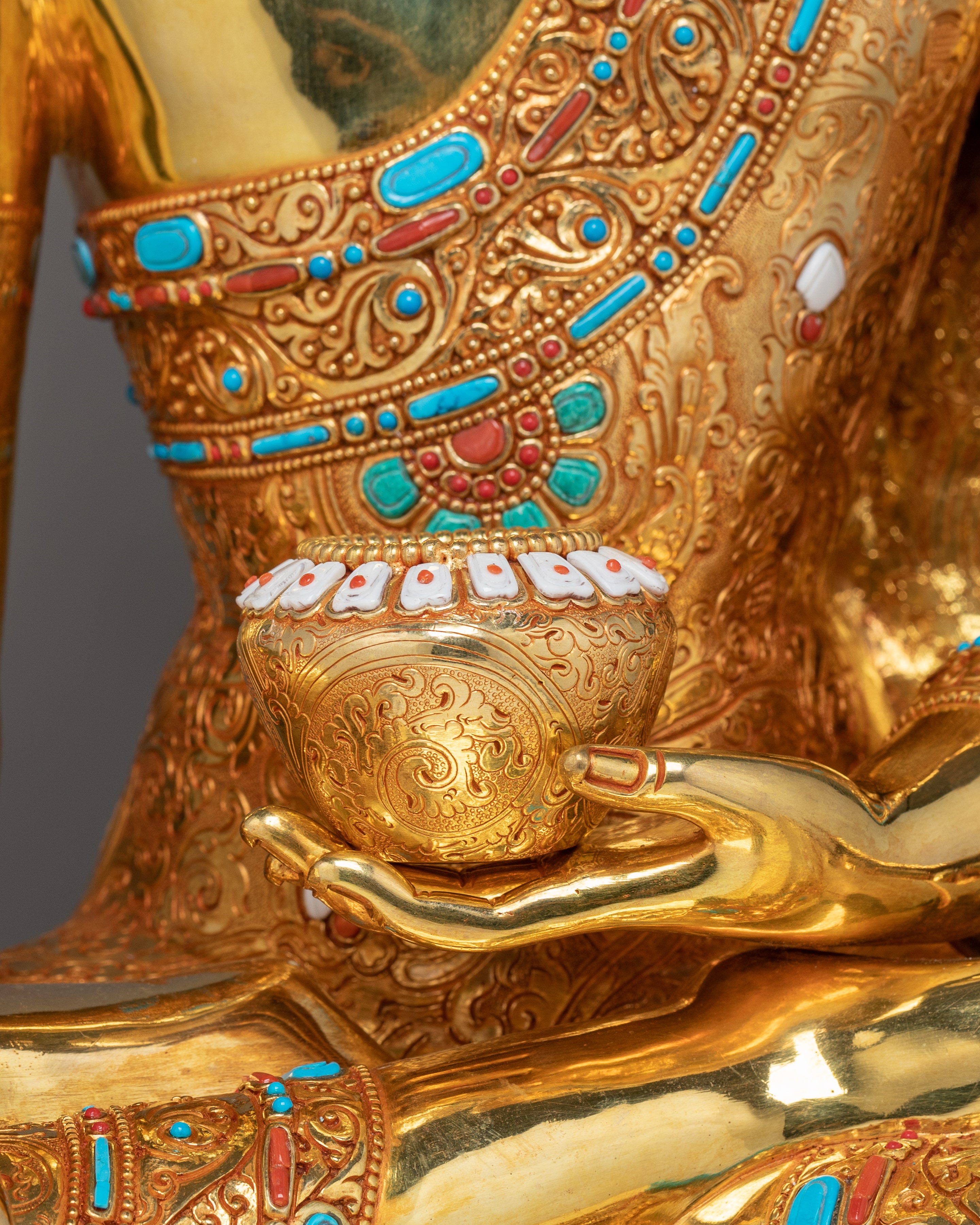 Handmade Present Buddha Shakyamuni Statue | Ideal for Meditation and Calmness