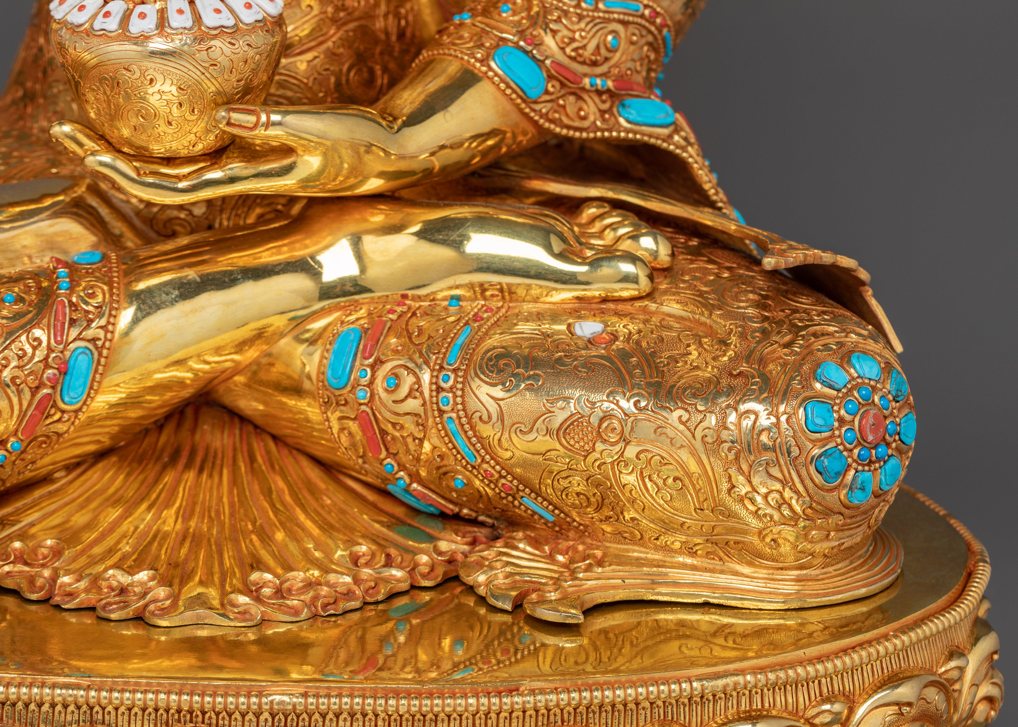 Handmade Present Buddha Shakyamuni Statue | Ideal for Meditation and Calmness