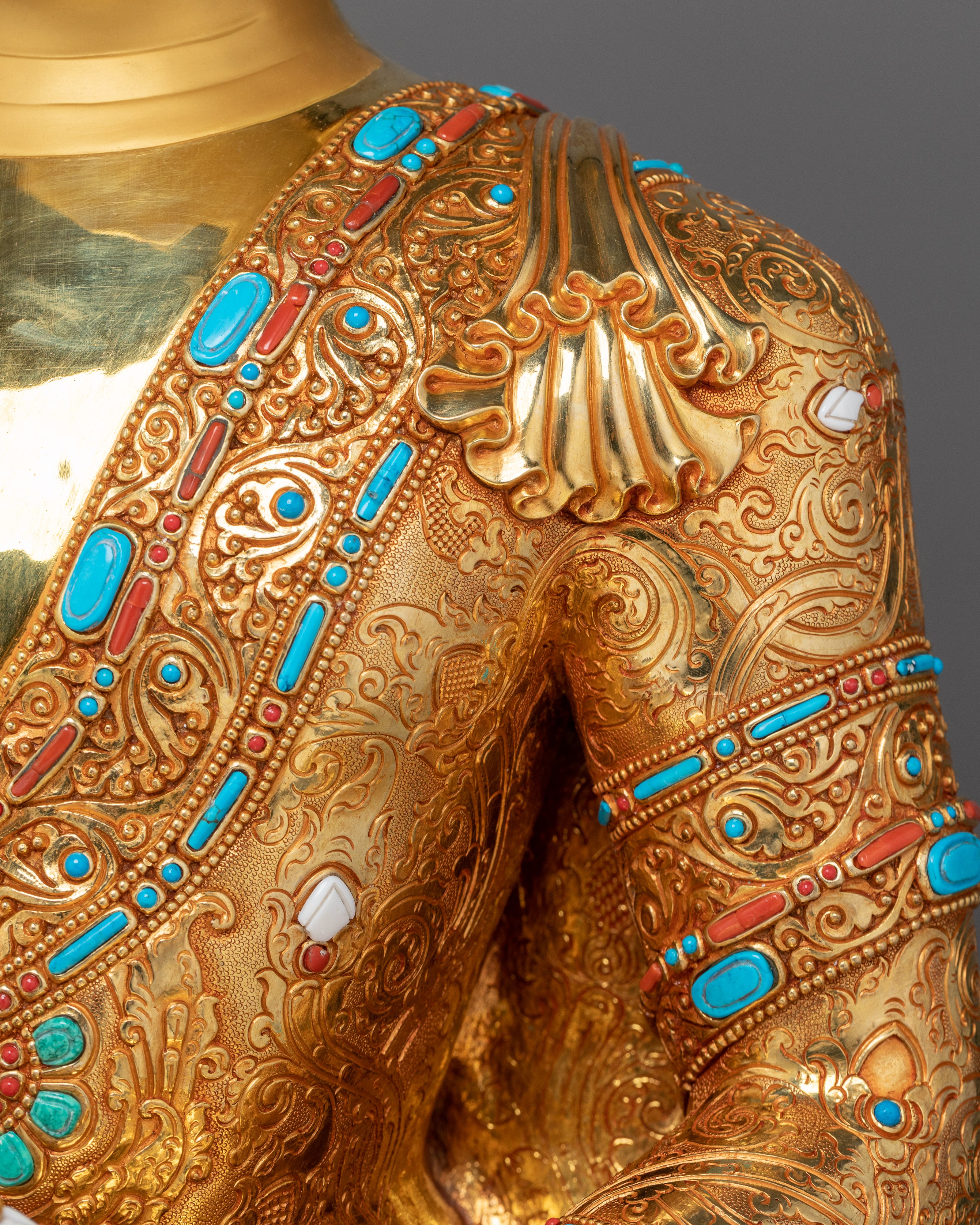 Handmade Present Buddha Shakyamuni Statue | Ideal for Meditation and Calmness