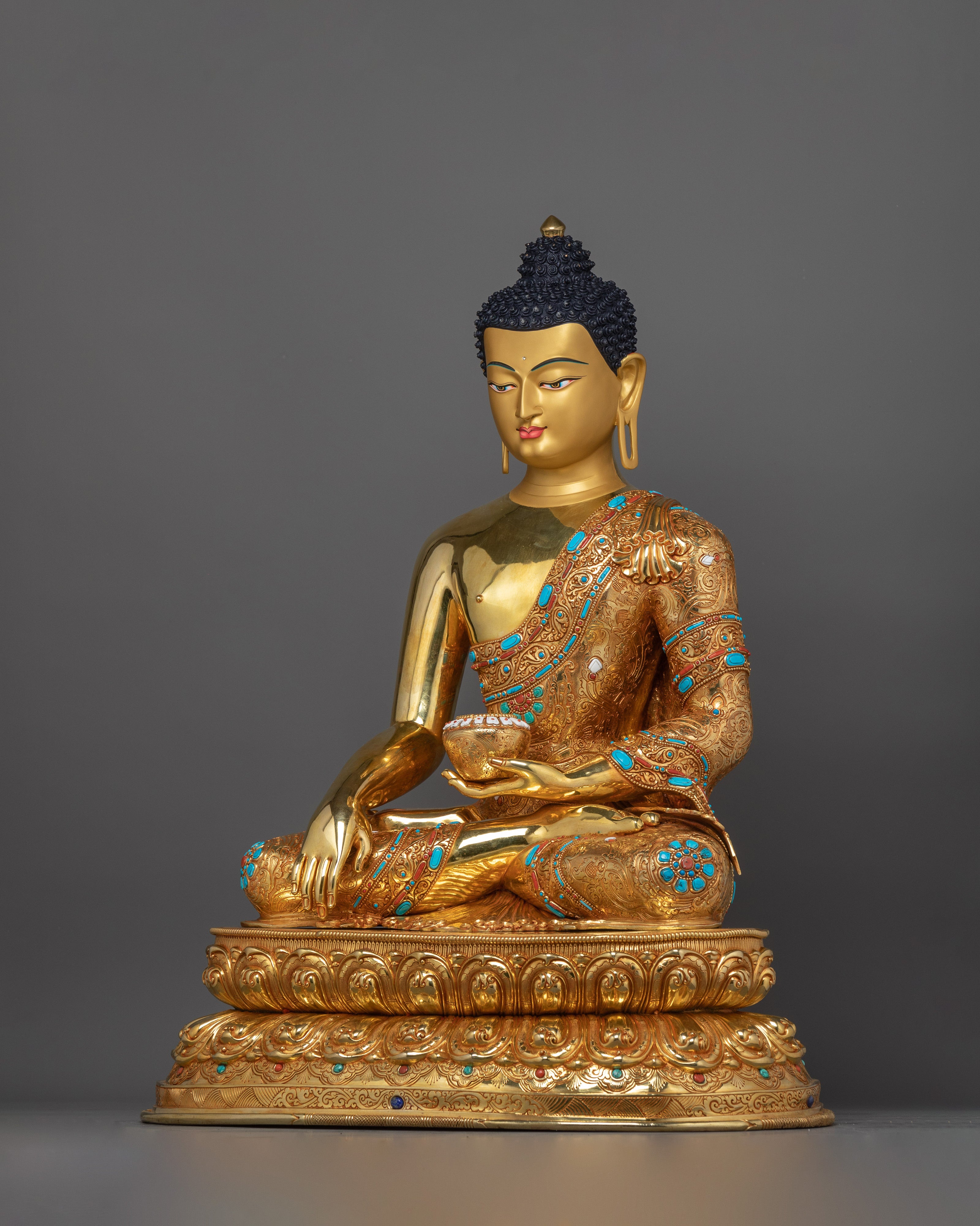 Handmade Present Buddha Shakyamuni Statue | Ideal for Meditation and Calmness