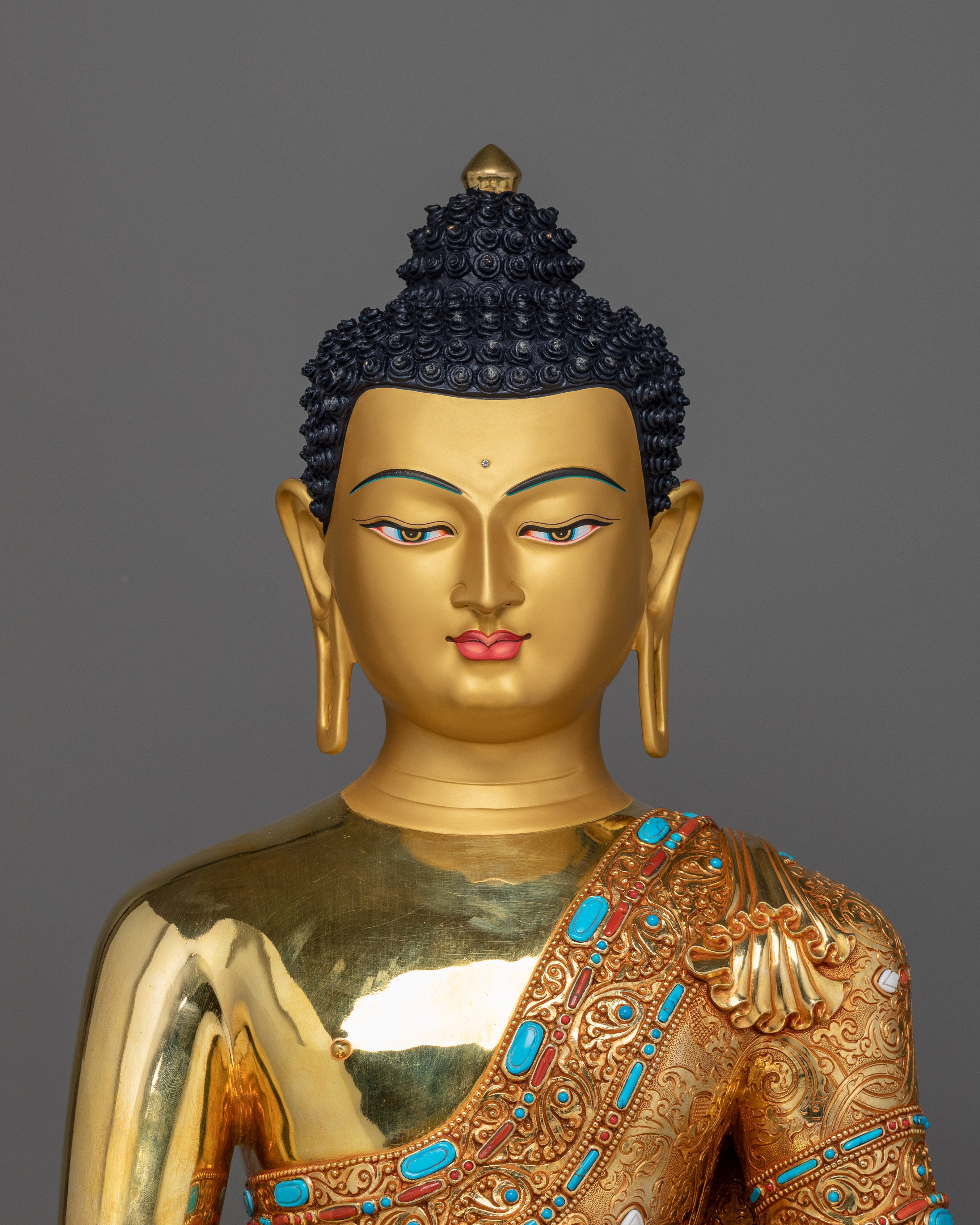 Handmade Present Buddha Shakyamuni Statue | Ideal for Meditation and Calmness