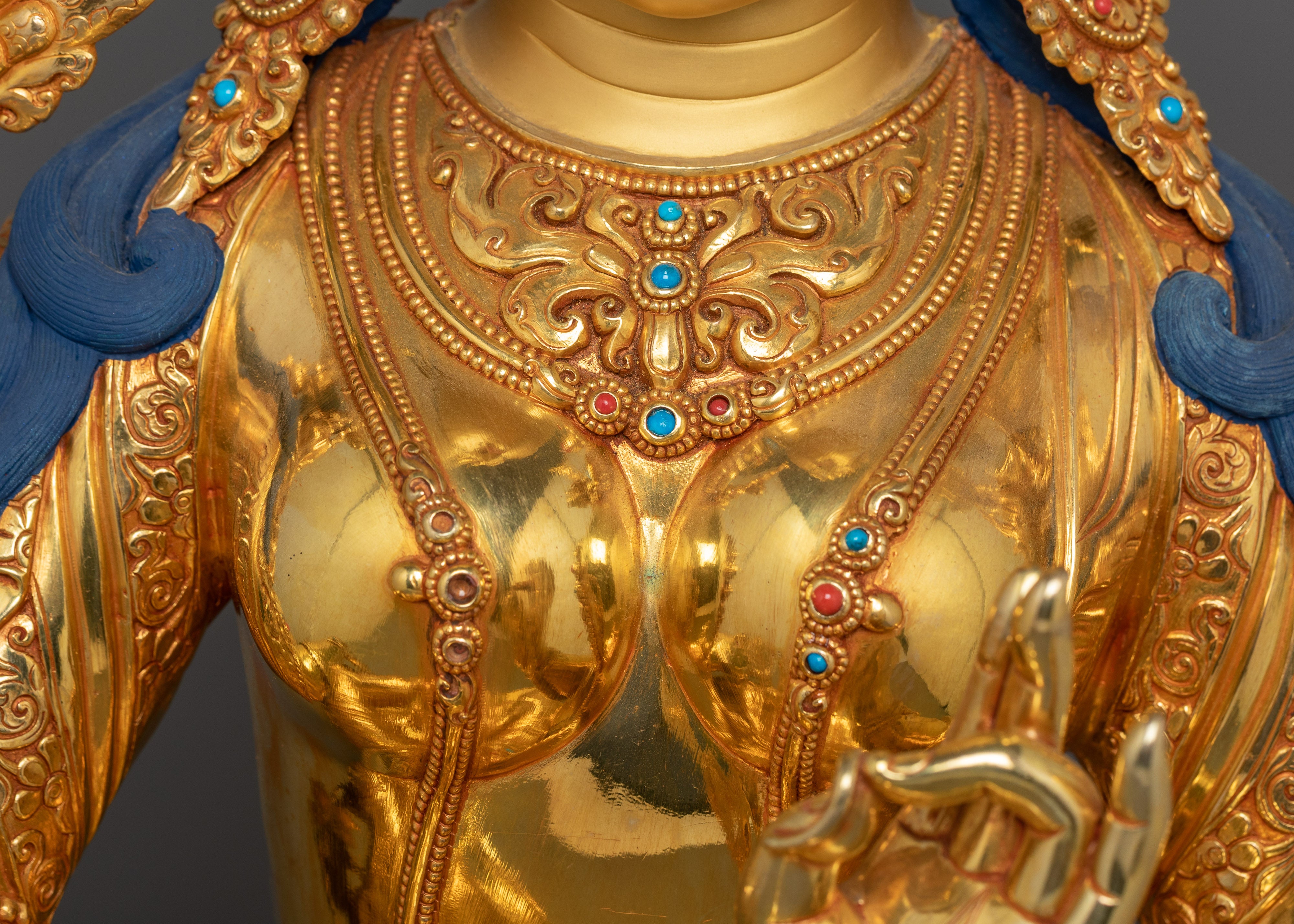 Manifestation Of The Enlightened Green Tara Statue | Savior Of Spiritual Challenges