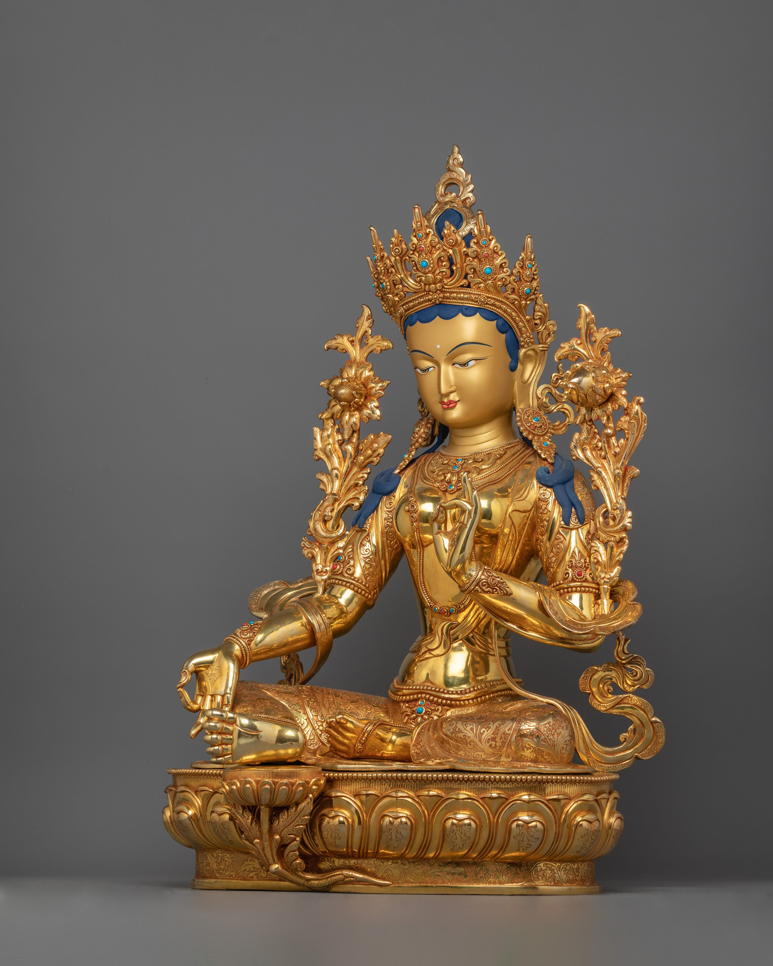 Manifestation Of The Enlightened Green Tara Statue | Savior Of Spiritual Challenges