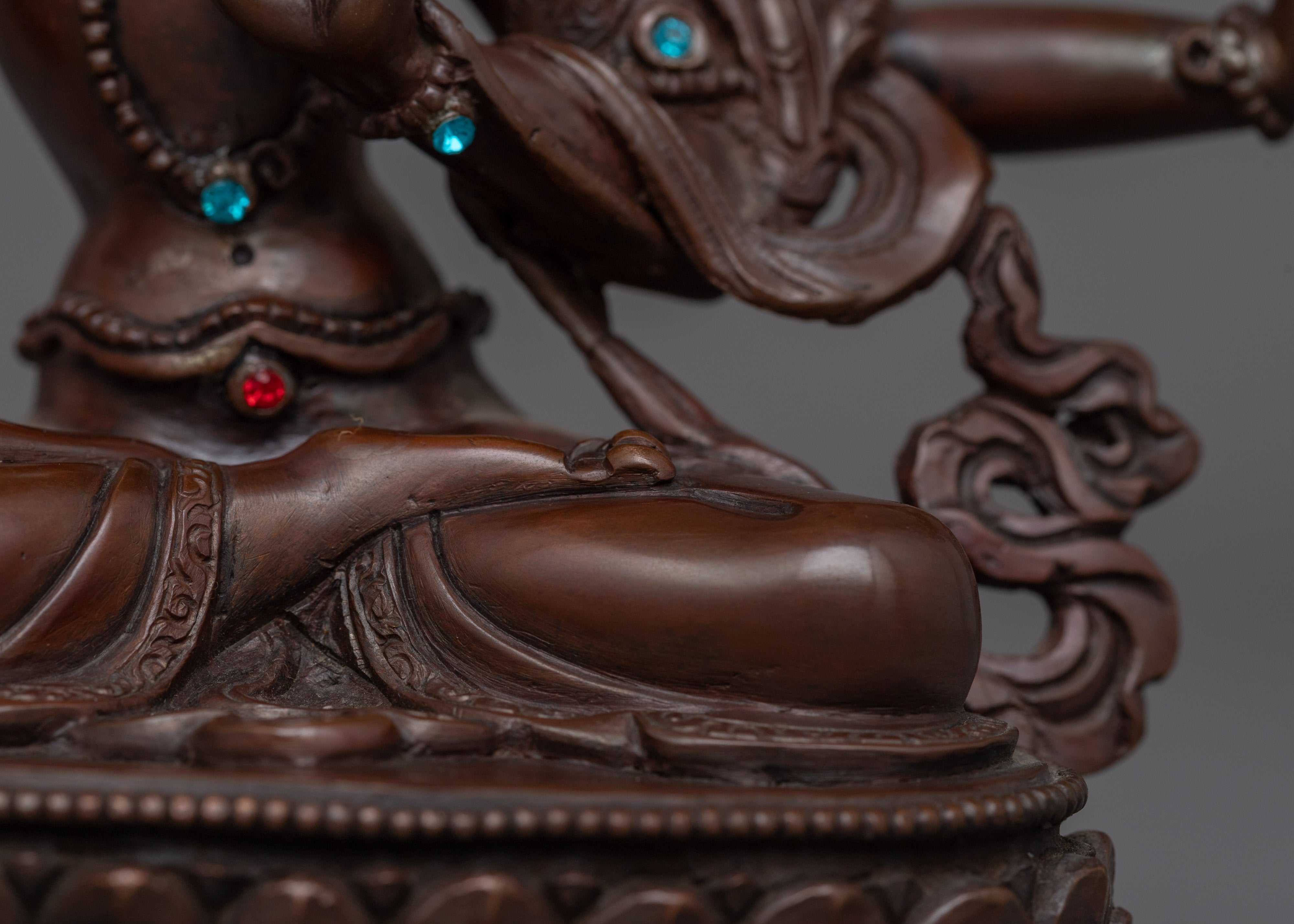 Spiritual Four Armed Maha Manjushri Statue | Sword of Wisdom Sculpture