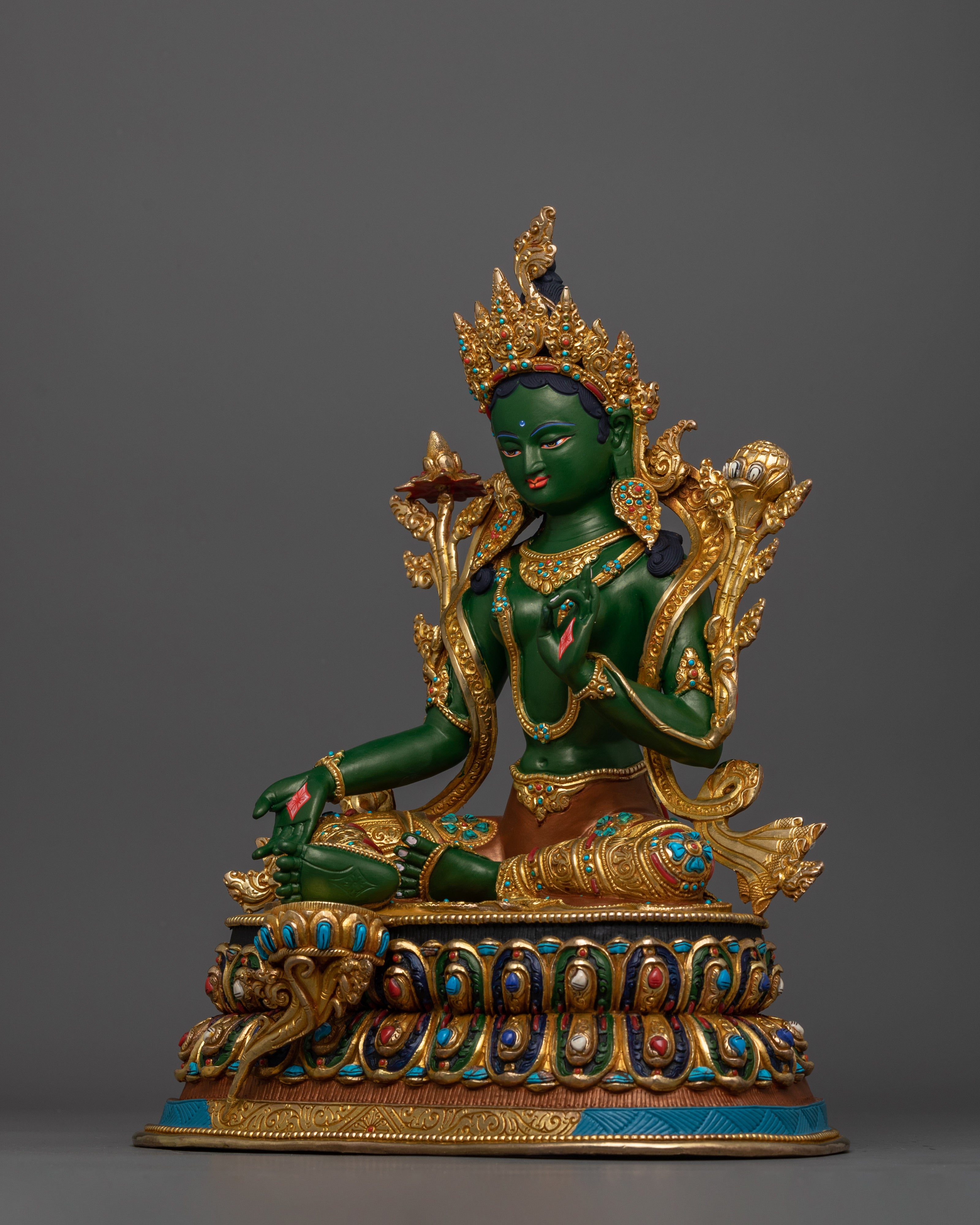 Compassionate Green Tara Artwork for Shrine | The Mother of Liberation
