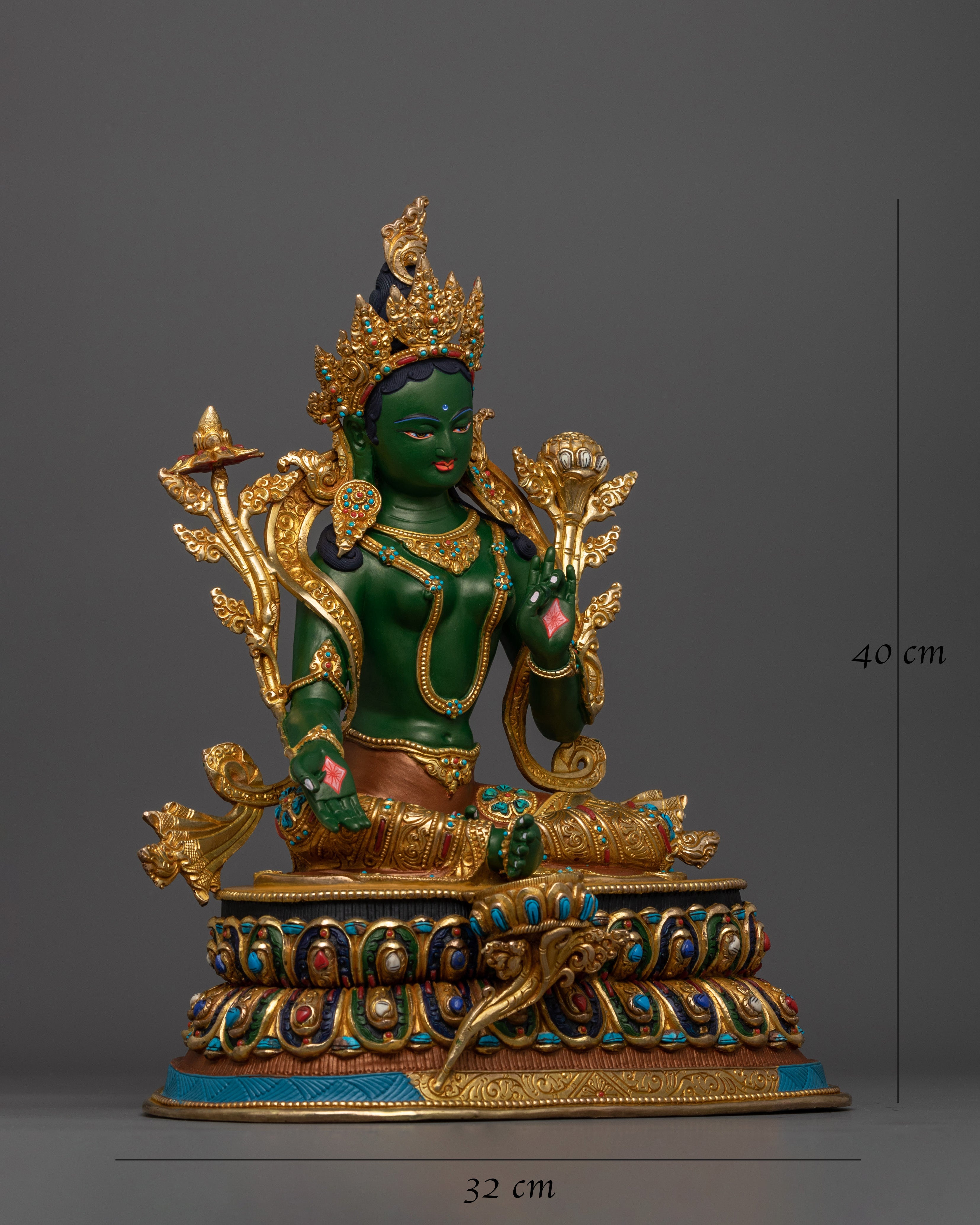 Compassionate Green Tara Artwork for Shrine | The Mother of Liberation