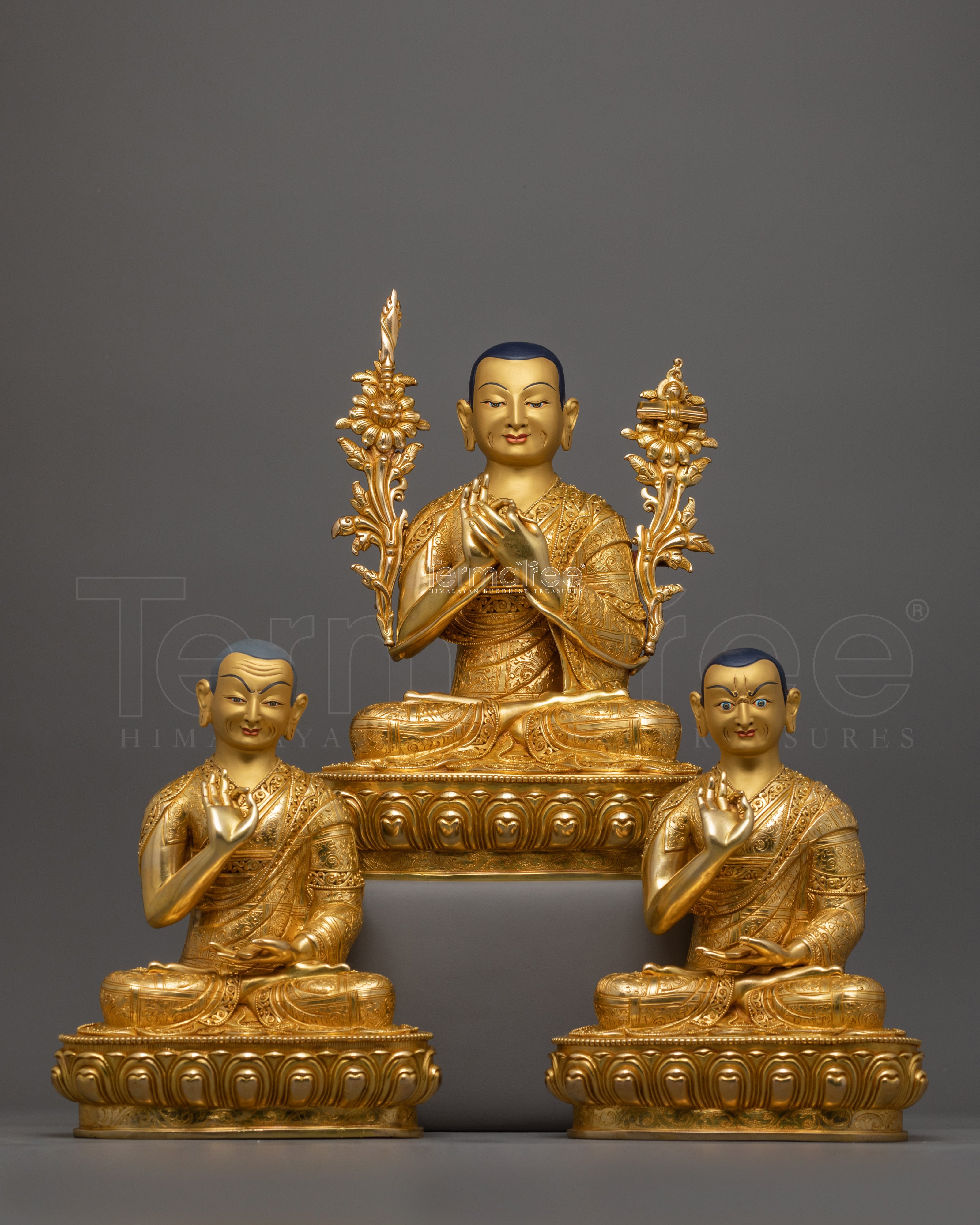 Tsong Khapa Set With His Deciples Life and Teachings | Gyaltsab Je and Khedrup Je