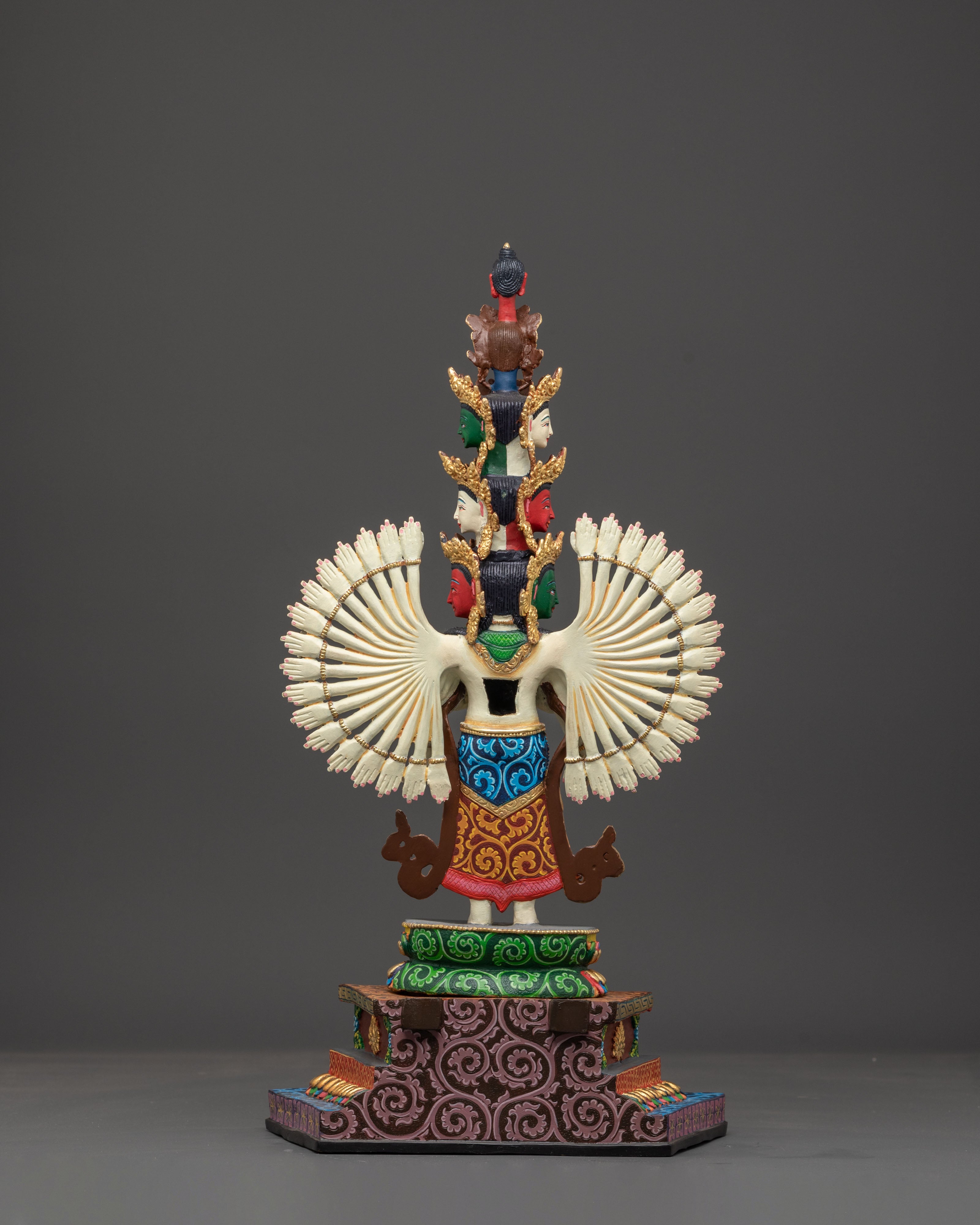 Sacred 1000 Armed Chenrezig Sculpture for Altar | Symbol of Compassion and Mercy