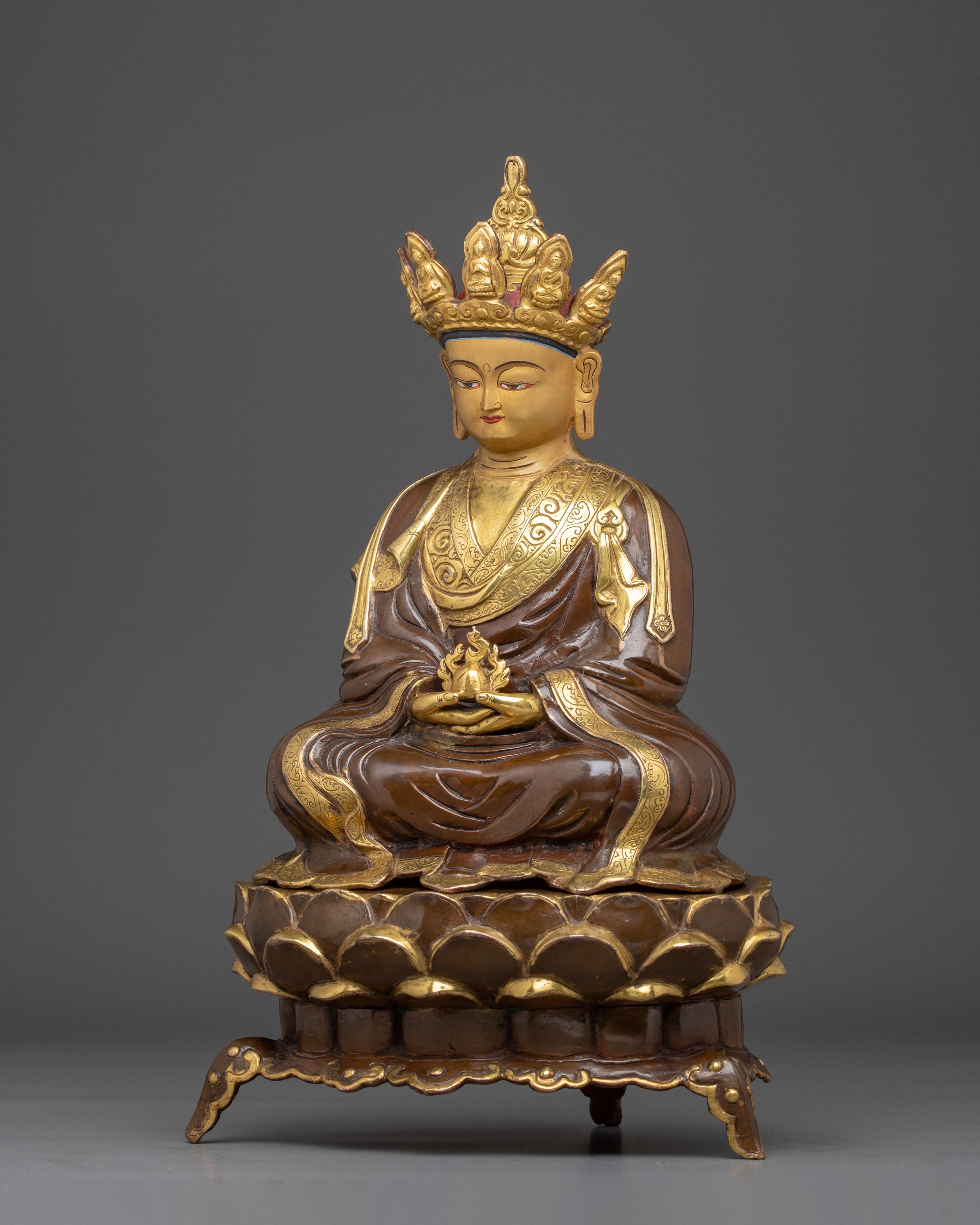 Handmade Statue of Buddhist Master | Traditional Nepalese Art