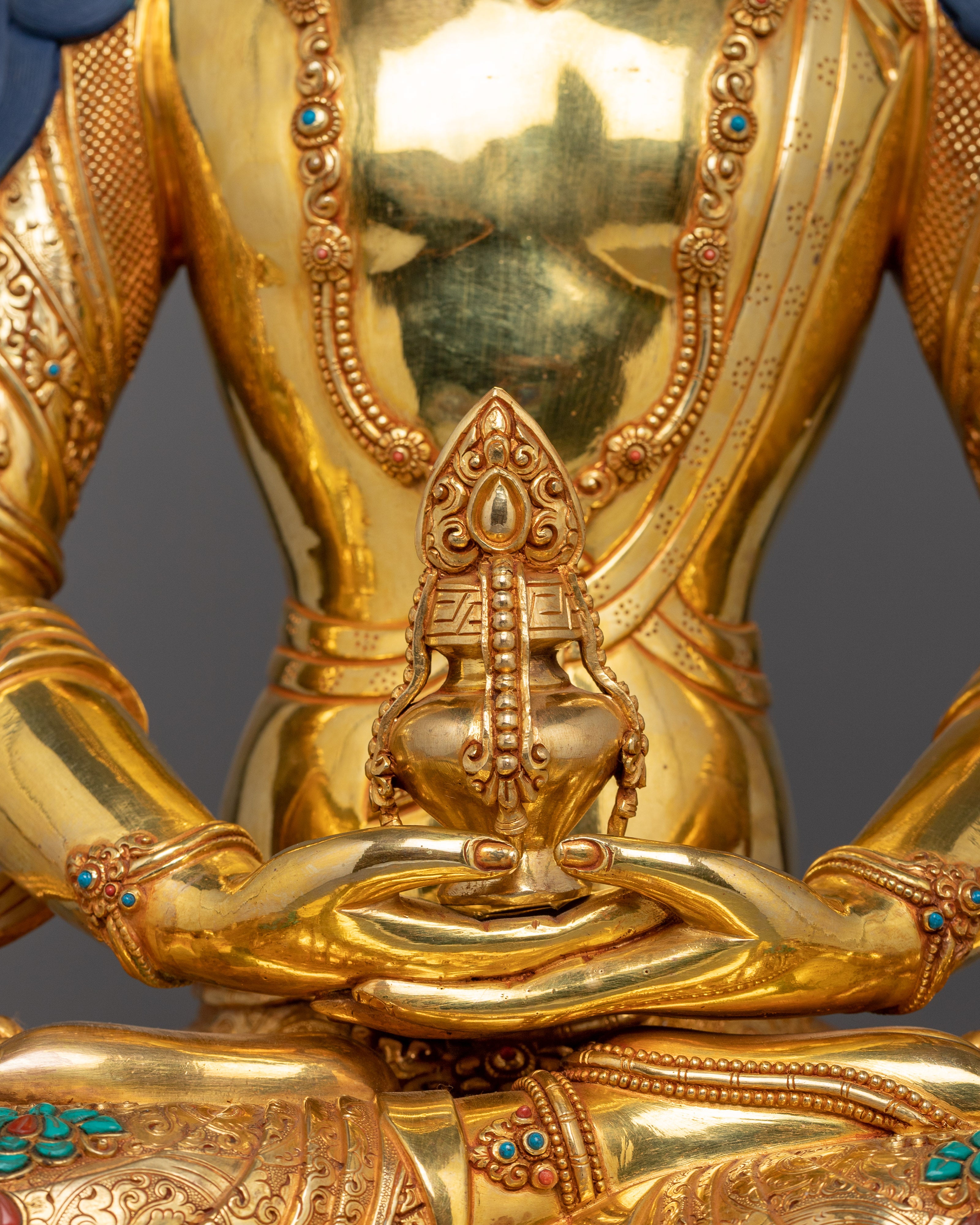 Tibetan Amitayus Statue in Meditation Mudra | Icon of Transcendence and Wisdom