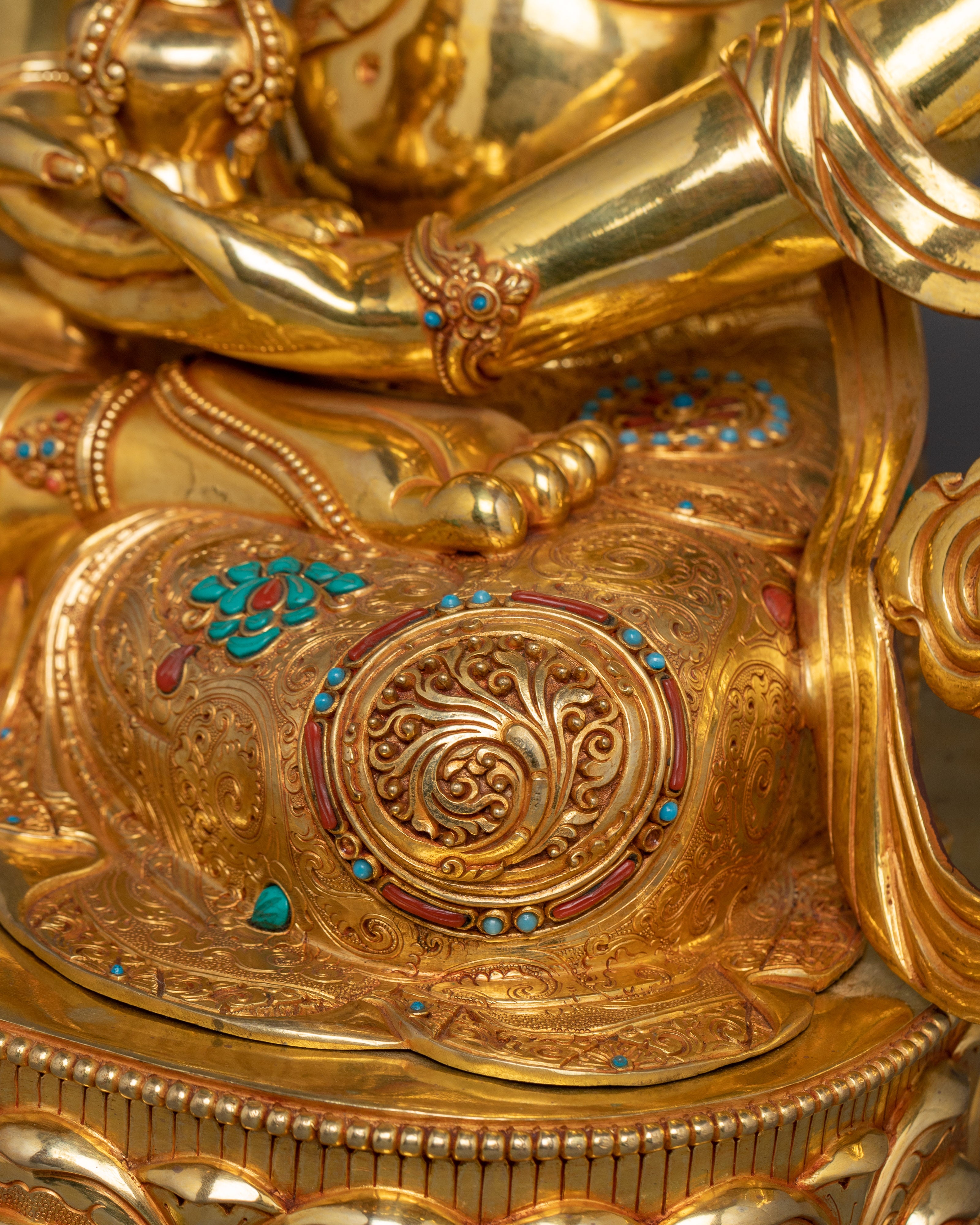 Tibetan Amitayus Statue in Meditation Mudra | Icon of Transcendence and Wisdom