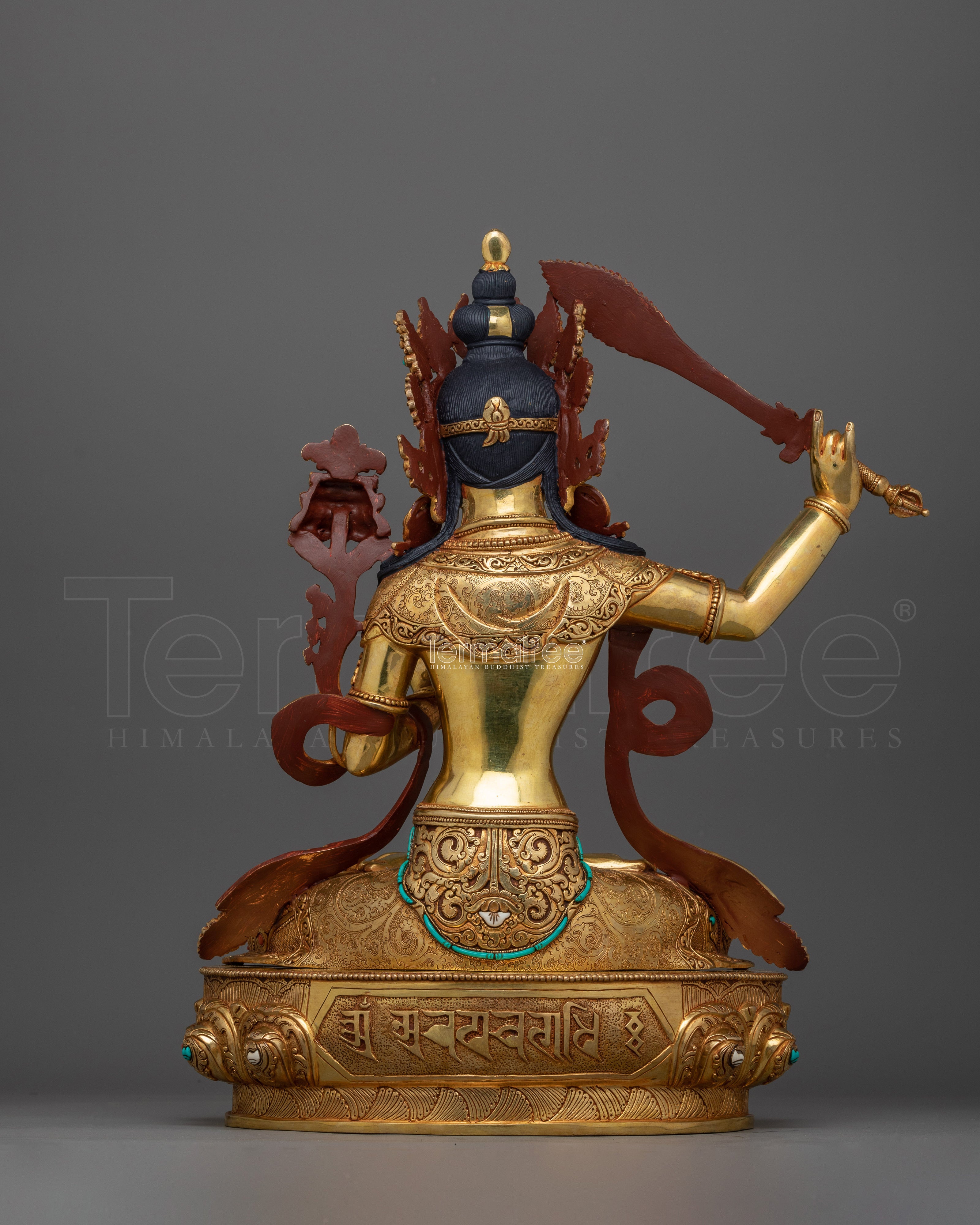 Himalayan Art of Manjushri Bodhisattva Statue | Embodiment of Wisdom and Clarity