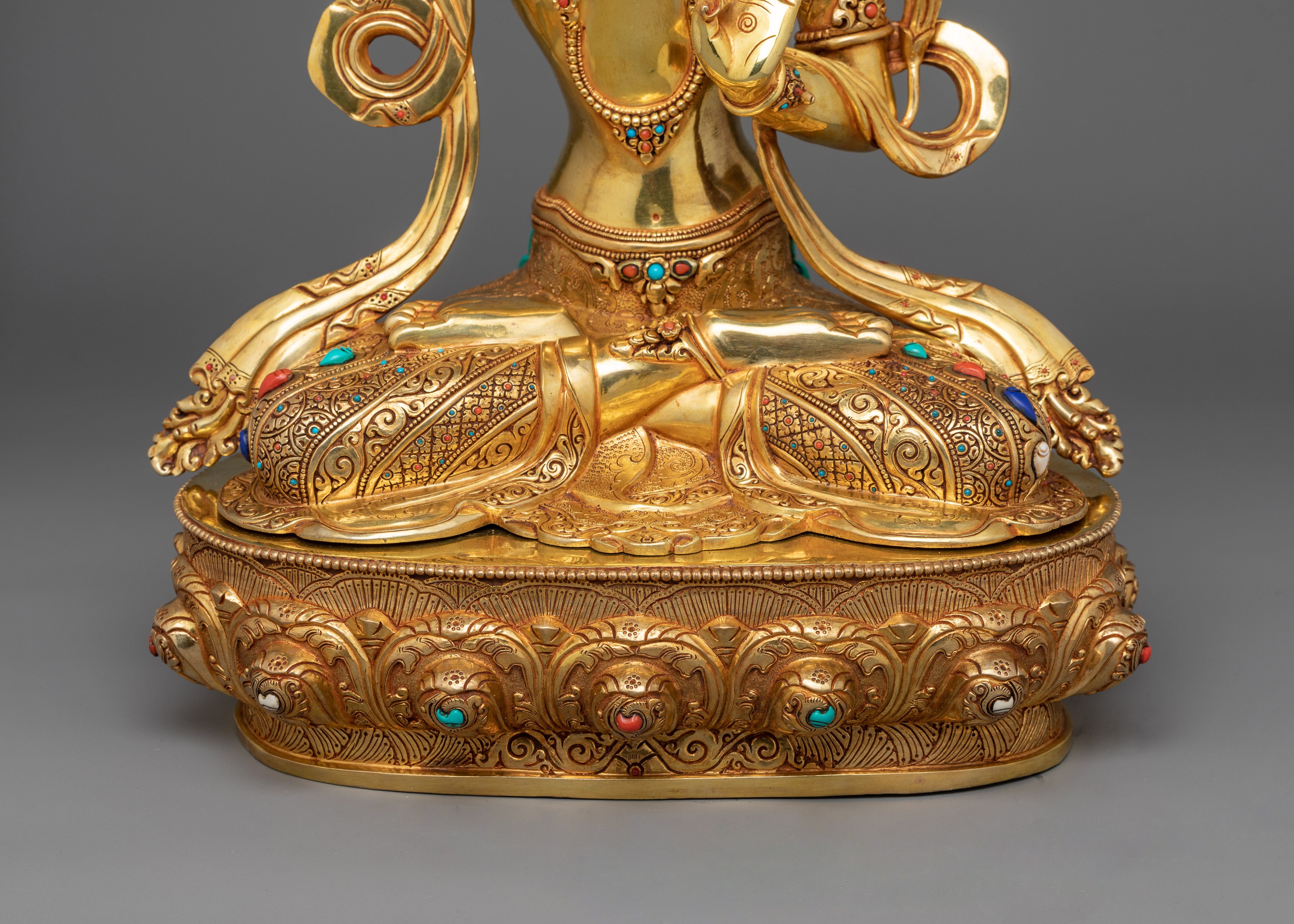 Himalayan Art of Manjushri Bodhisattva Statue | Embodiment of Wisdom and Clarity