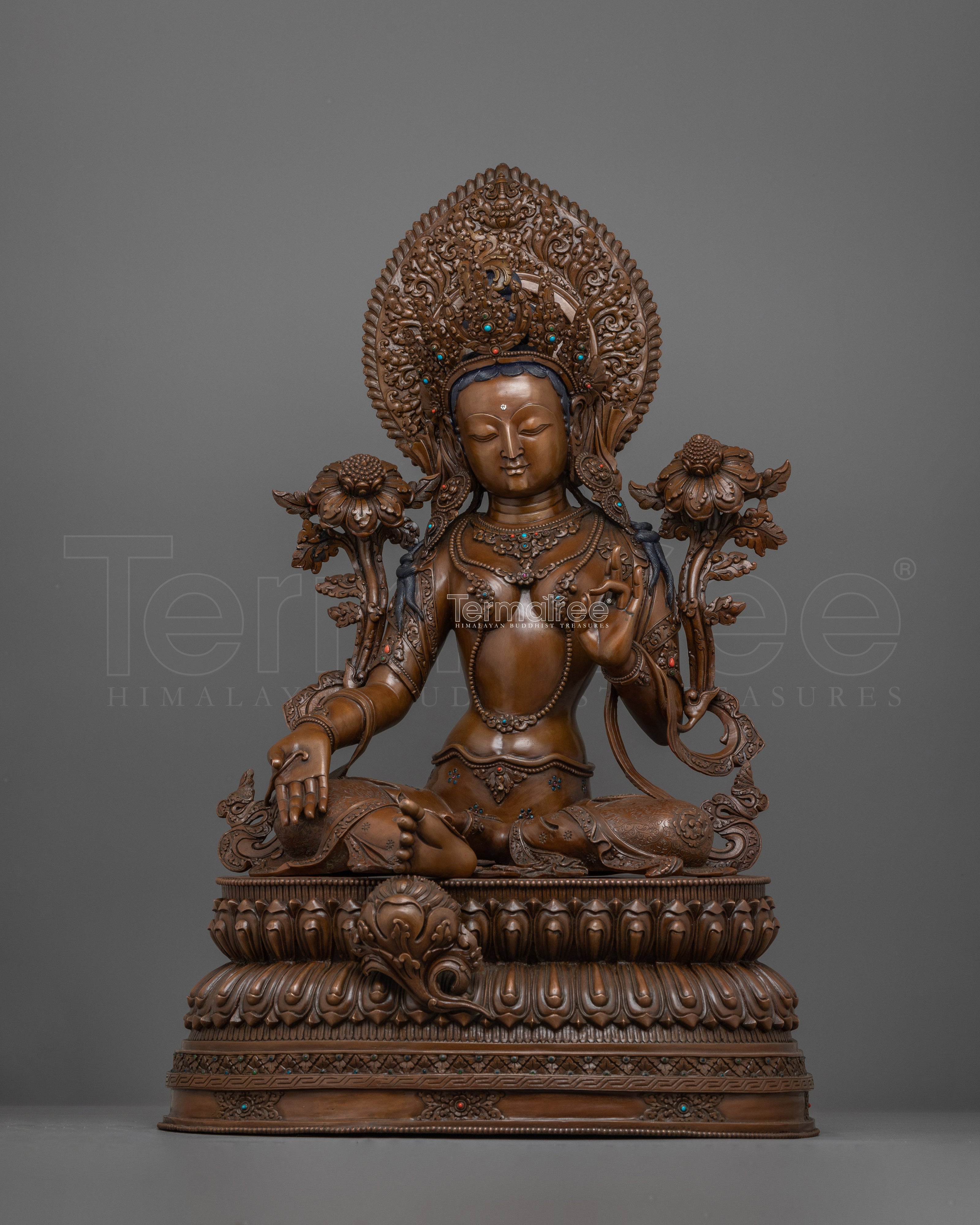 Buddhist Altar Idol Green Tara Statue | Mother Goddess of Compassion
