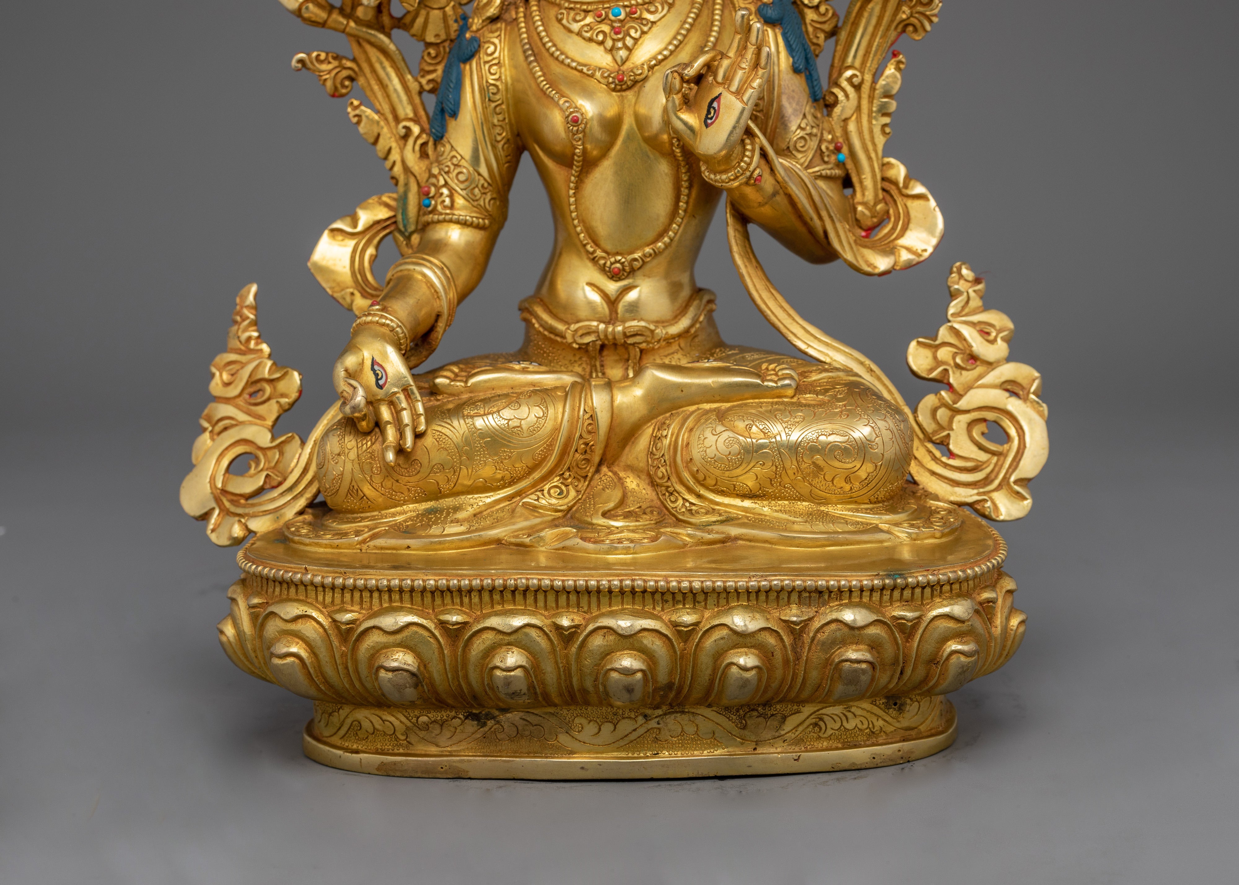 The Goddess of Longevity White Tara Statue | Buddhist Deity of Compassion
