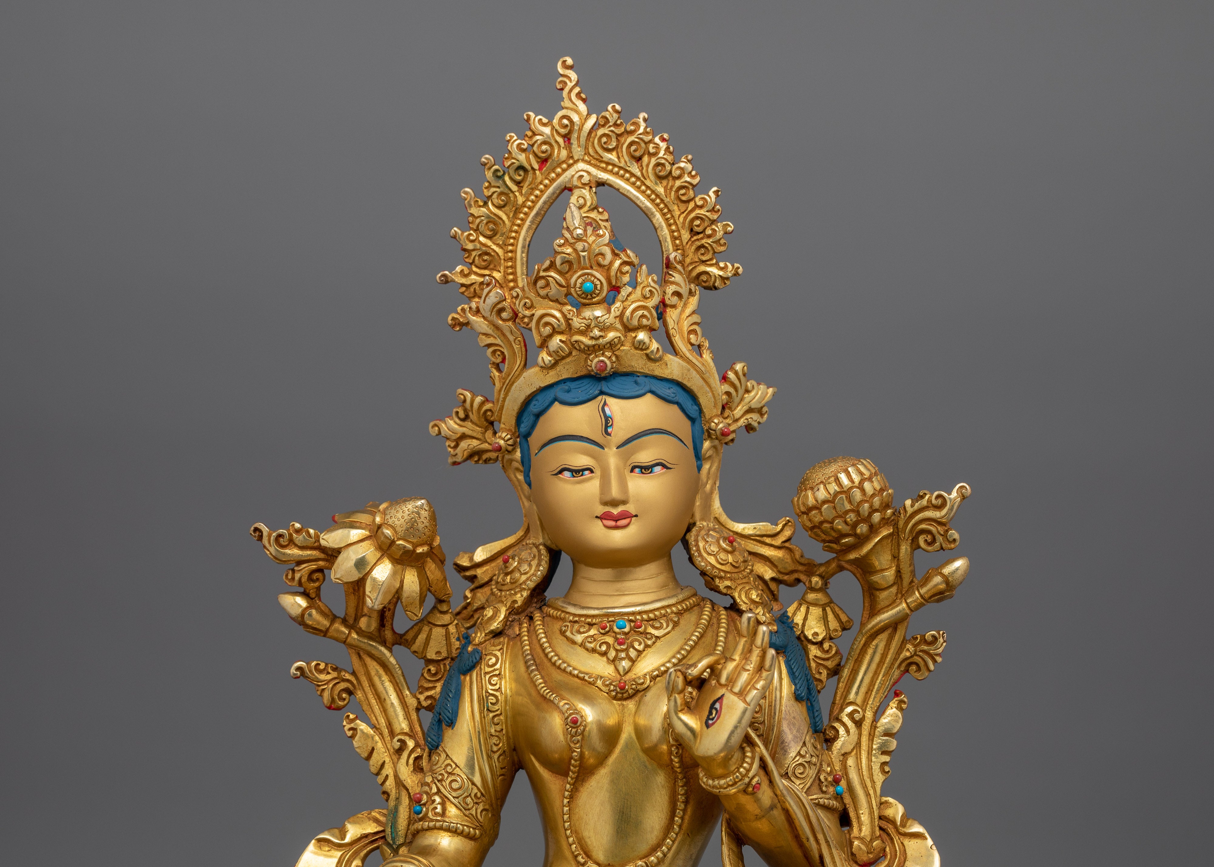 The Goddess of Longevity White Tara Statue | Buddhist Deity of Compassion