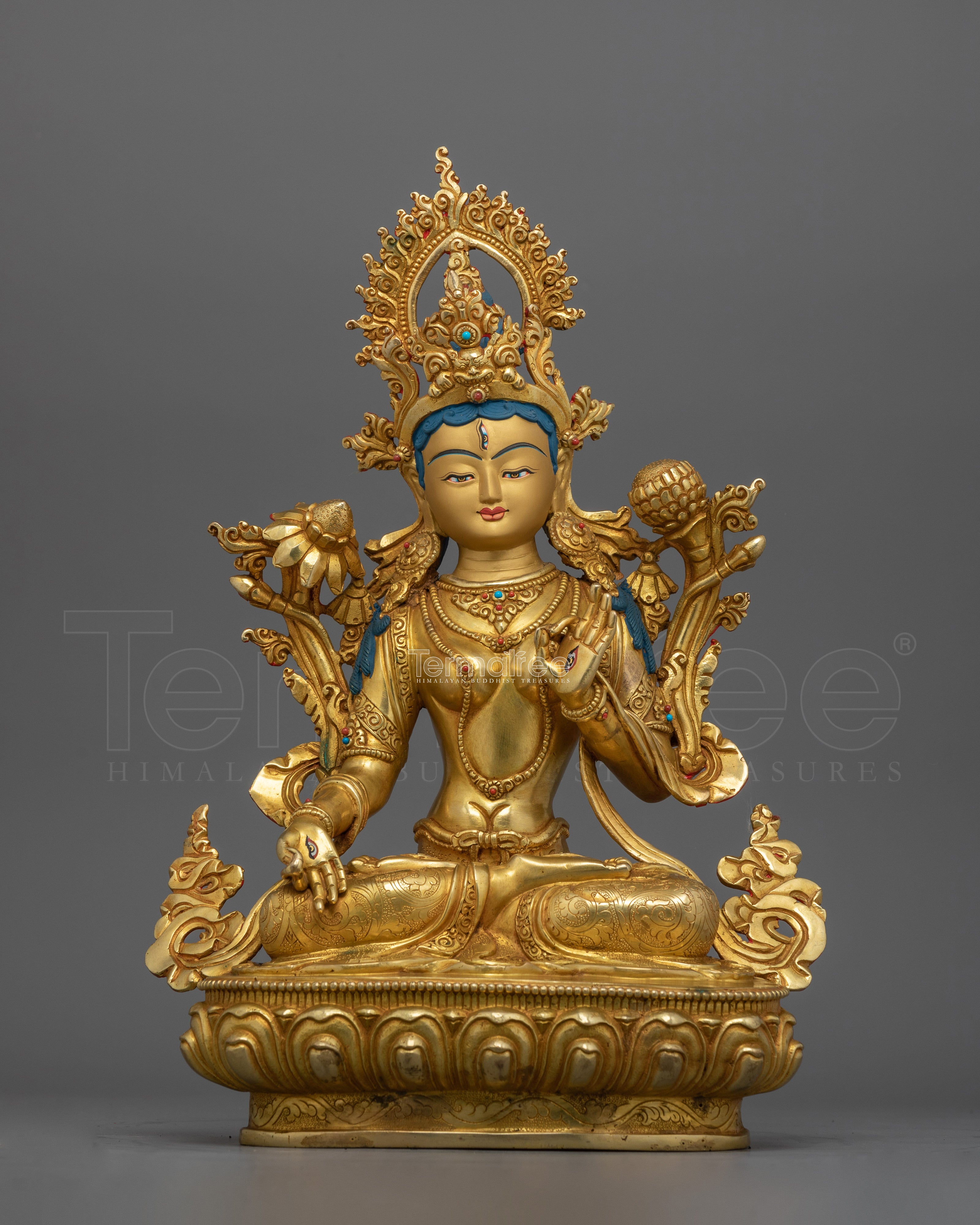 The Goddess of Longevity White Tara Statue | Buddhist Deity of Compassion