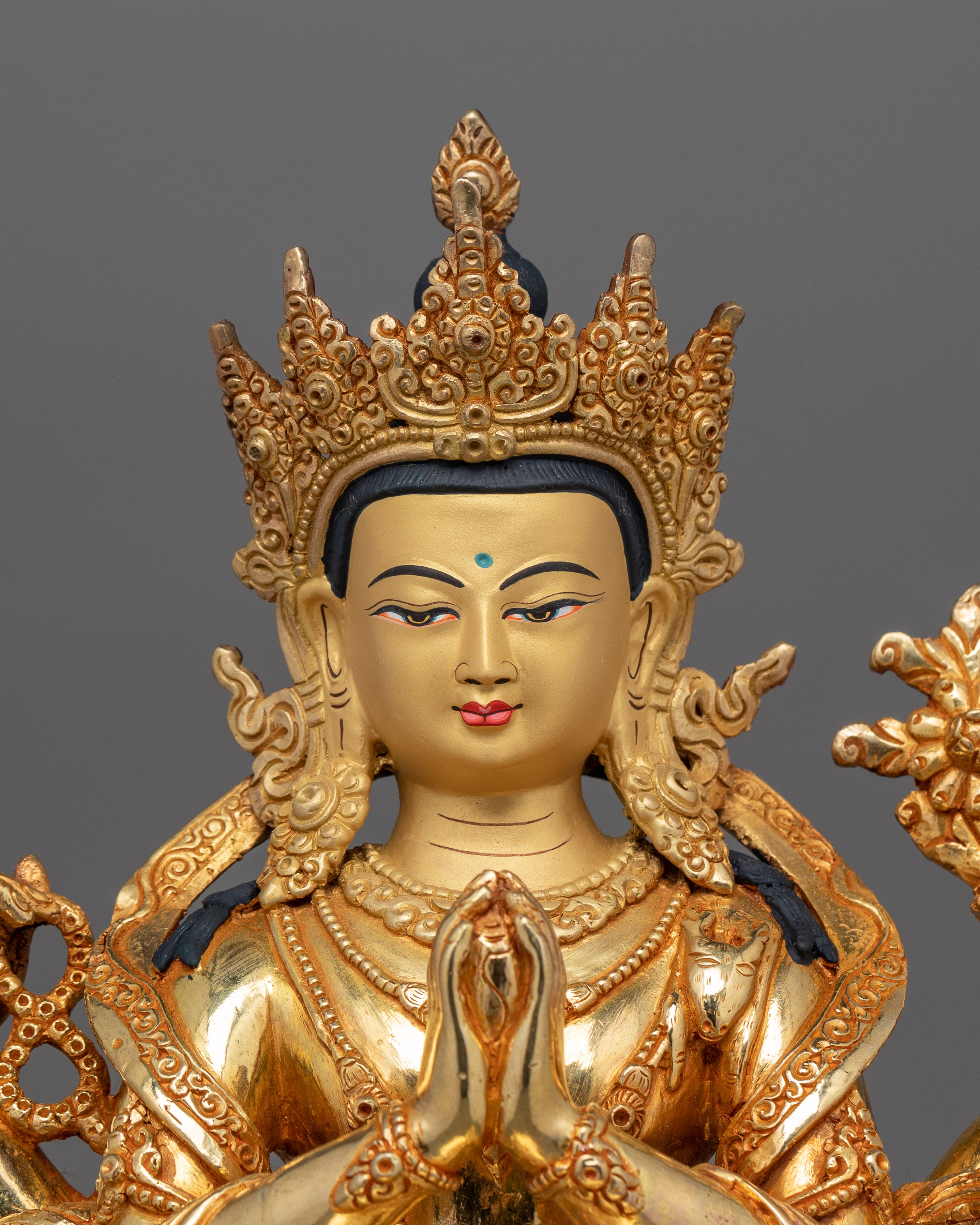 Four Armed Bodhisattva Chenrezig Statue | Deity of Compassion and Mercy