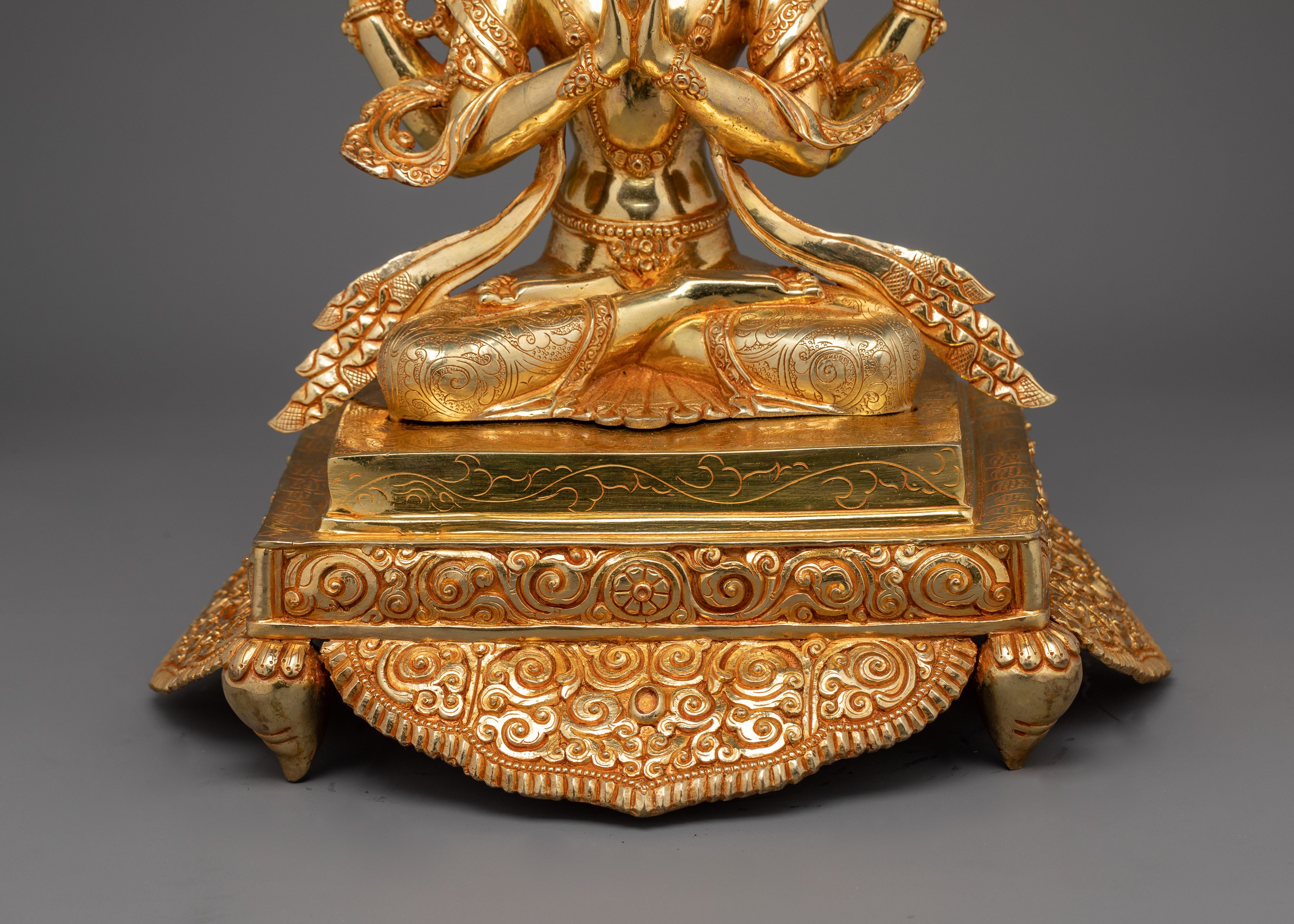 Four Armed Bodhisattva Chenrezig Statue | Deity of Compassion and Mercy