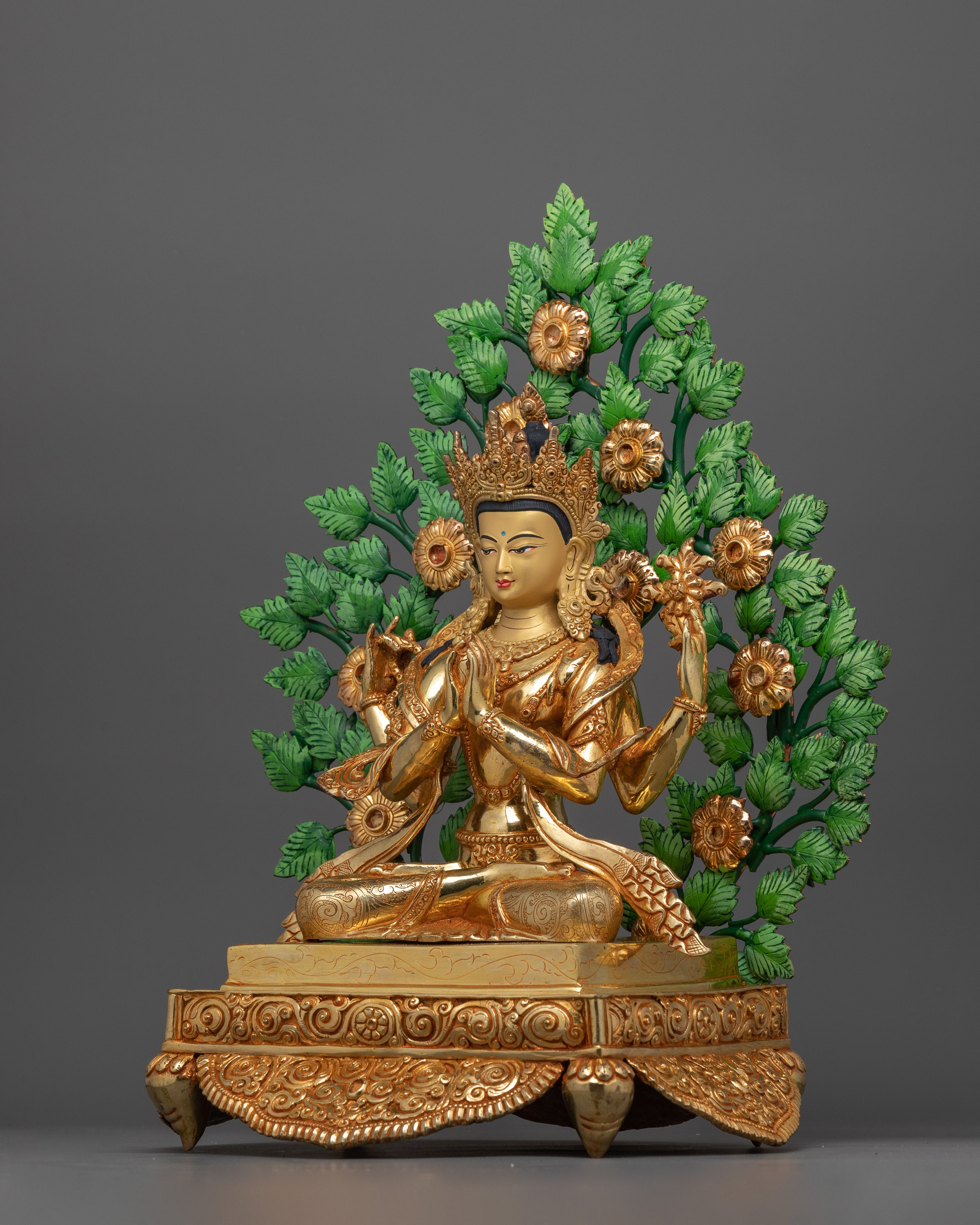 Four Armed Bodhisattva Chenrezig Statue | Deity of Compassion and Mercy