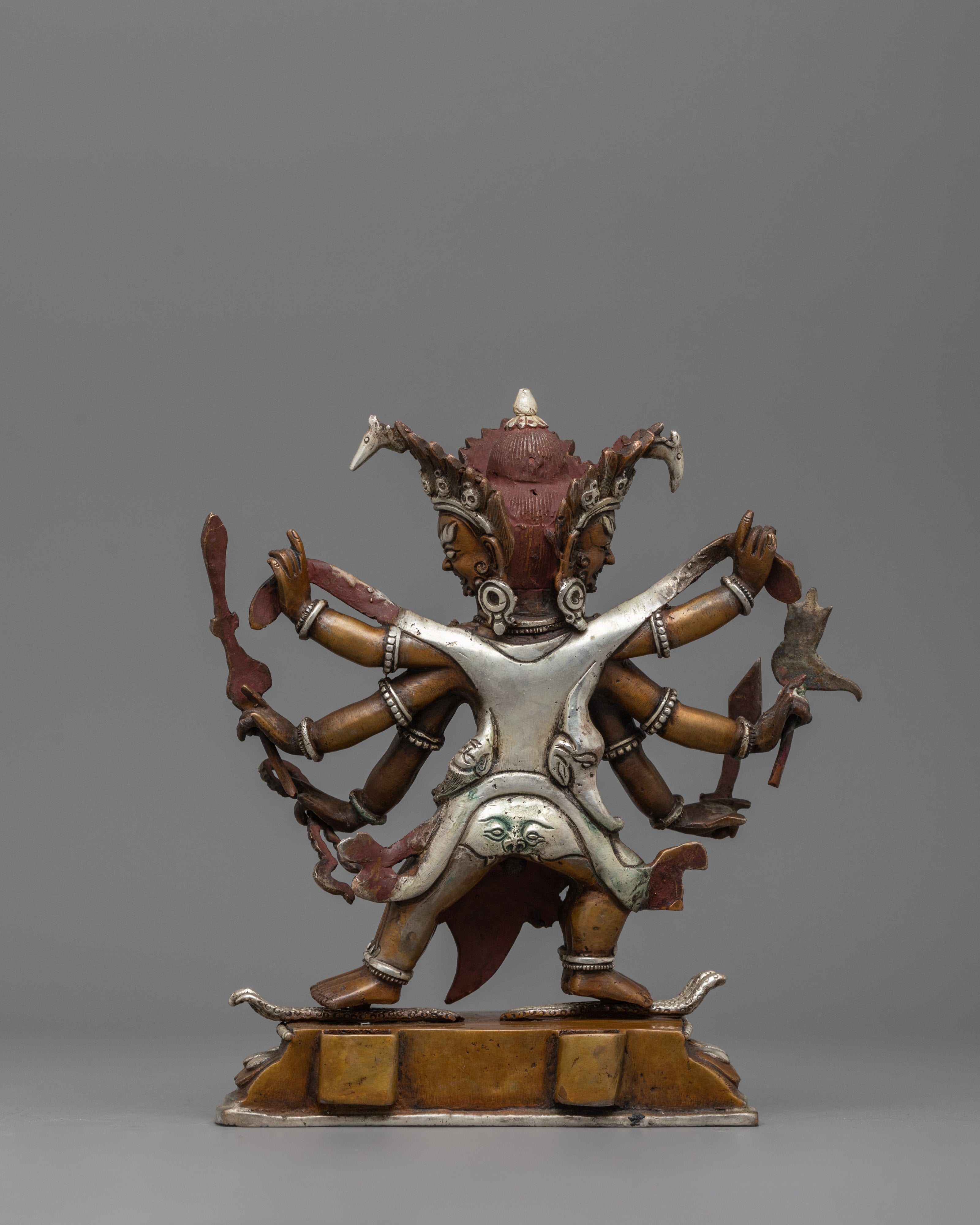 The Horse-headed Oxidized Hayagriva Statue | Buddhist Sculpture for Shrine