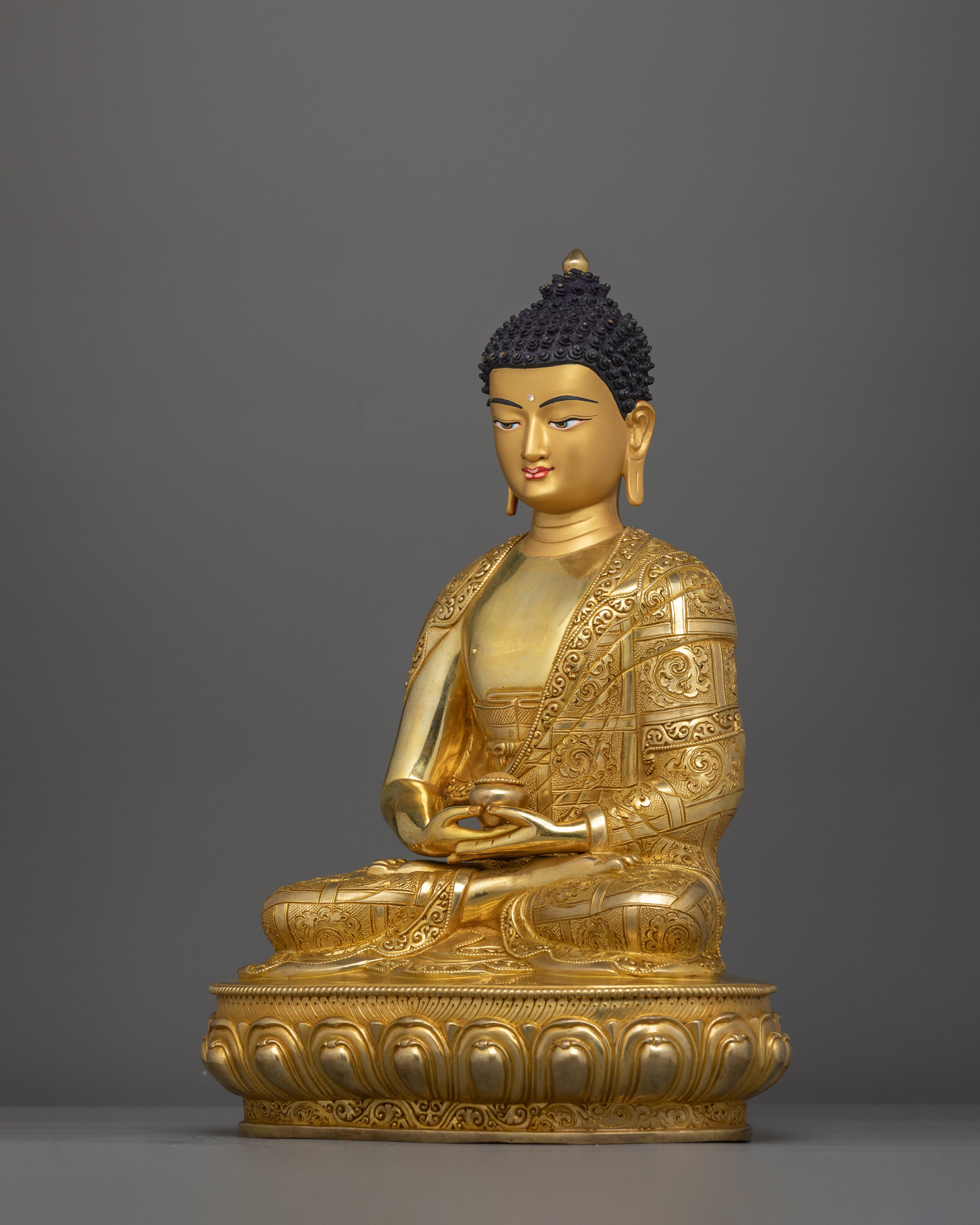 Amitabha Buddha of pure land Sculpture | Enlightened Sukhavati for Shrine