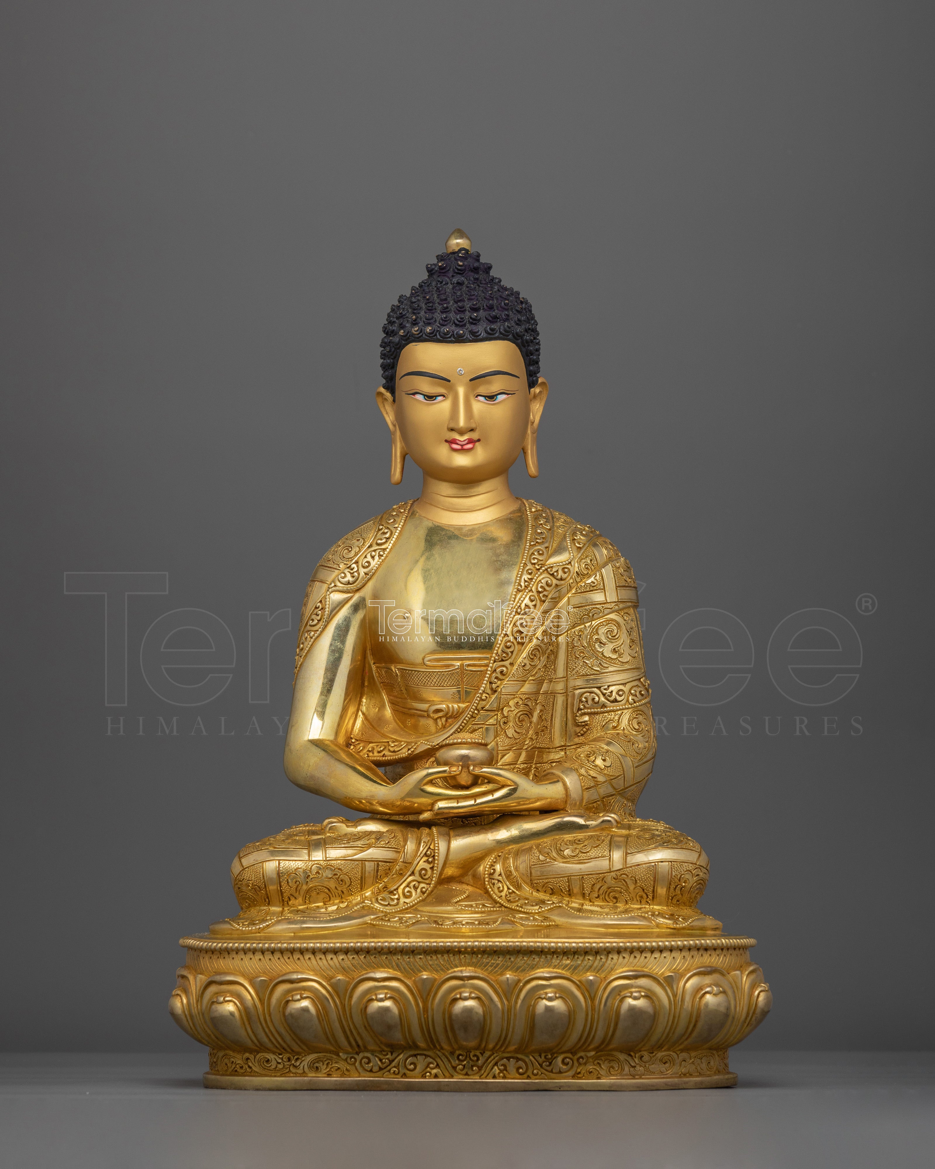 Amitabha Buddha of pure land Sculpture | Enlightened Sukhavati for Shrine