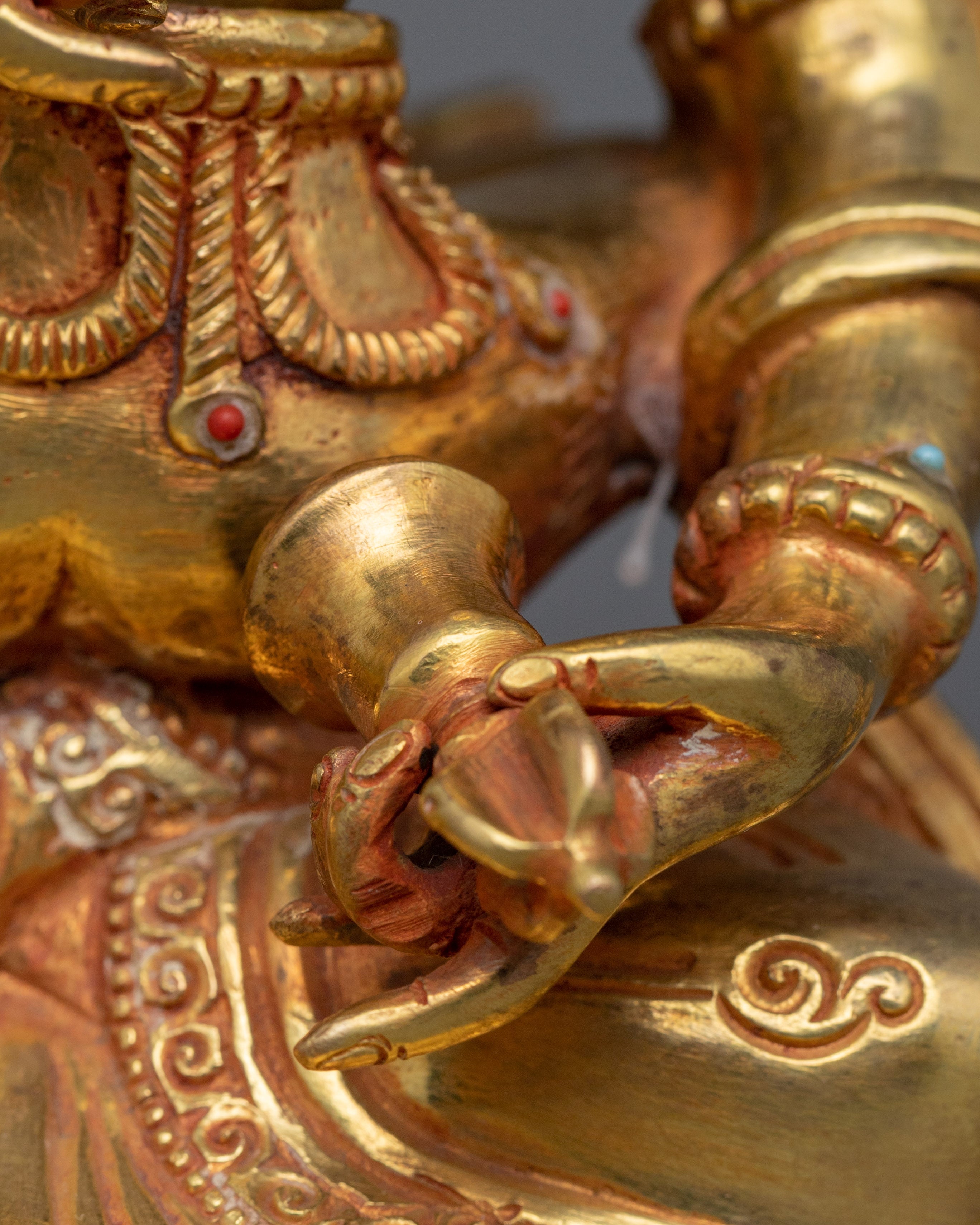 Tranquil Vajrasattva with Consort Figurine | 24K Gold Gilded Sacred Art