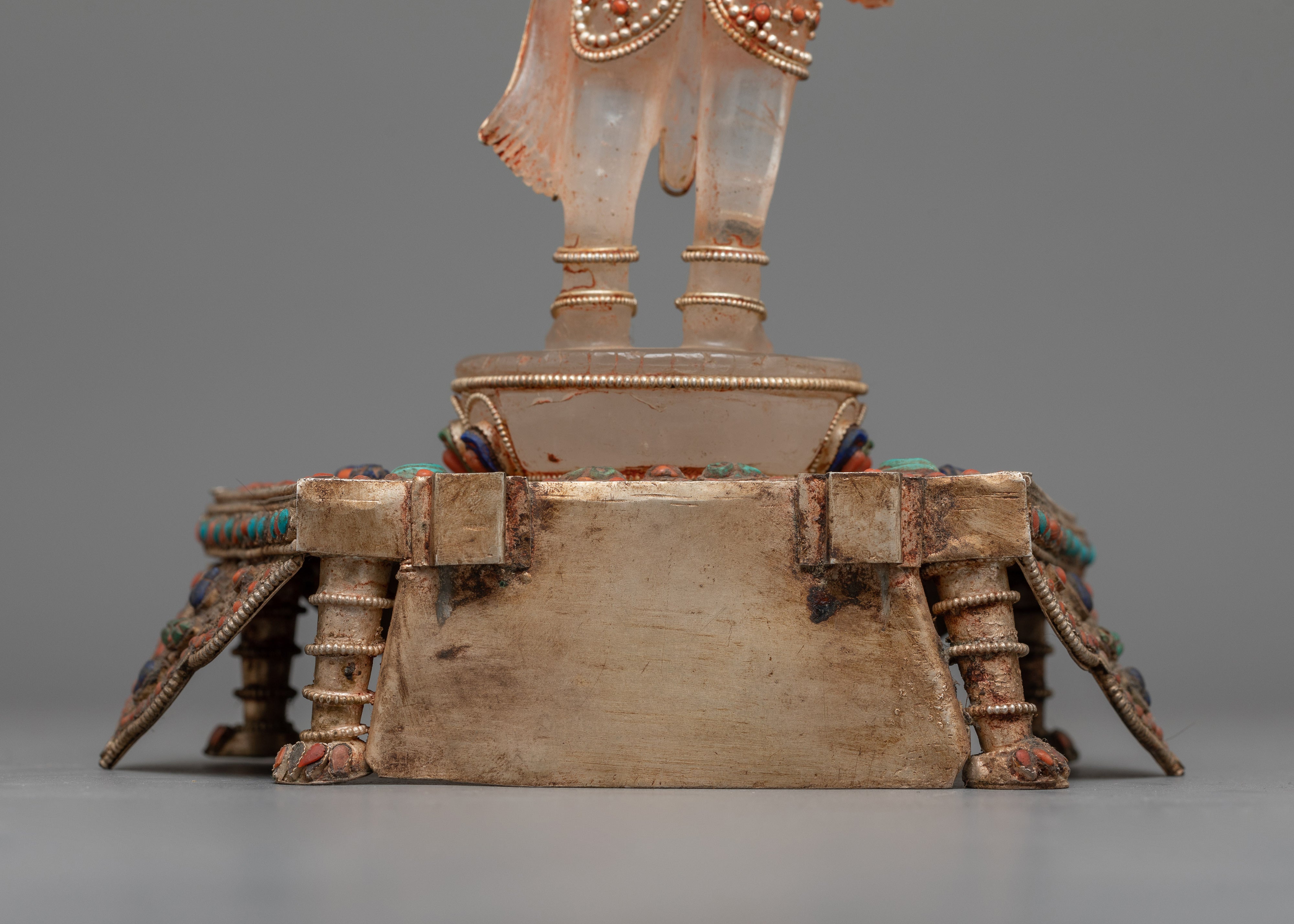 Spiritual Crystal Avalokiteshvara Statue | Radiant Gemstone Buddhist Artwork