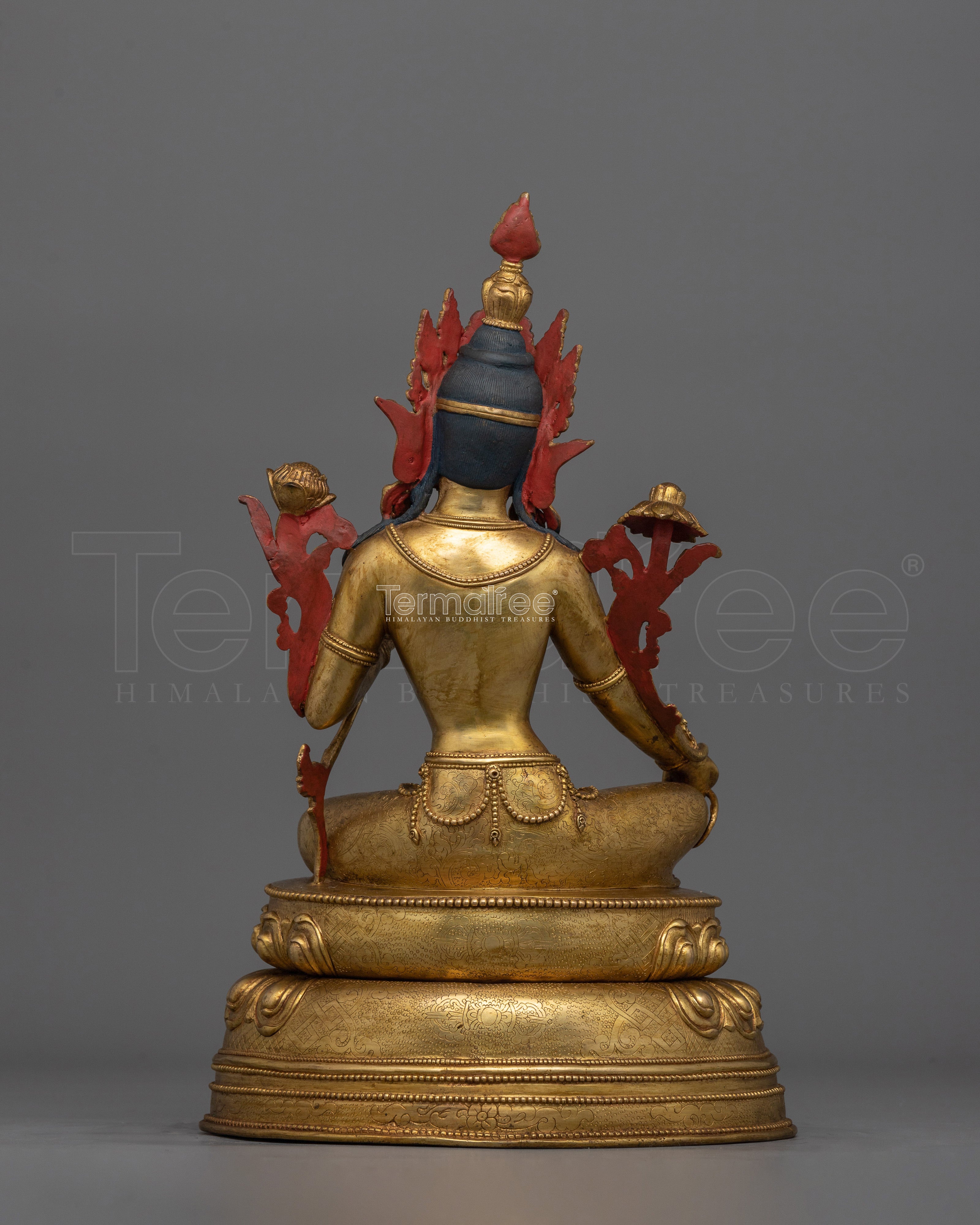 Green Tara Spiritual Buddha Traditional Art | Deity of Compassion and Protection