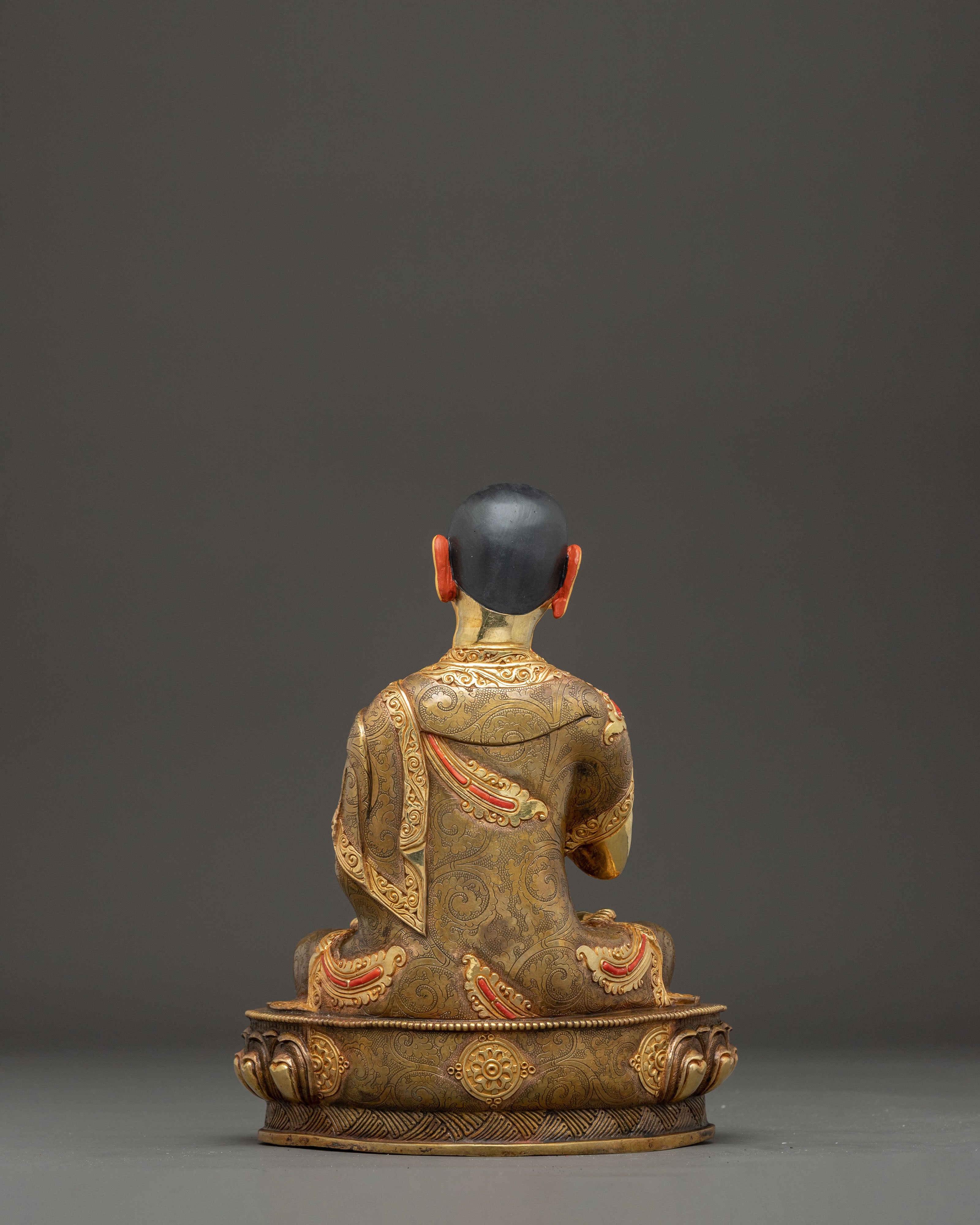 Handmade Tsongkhapa Statue Set for Meditation Decor