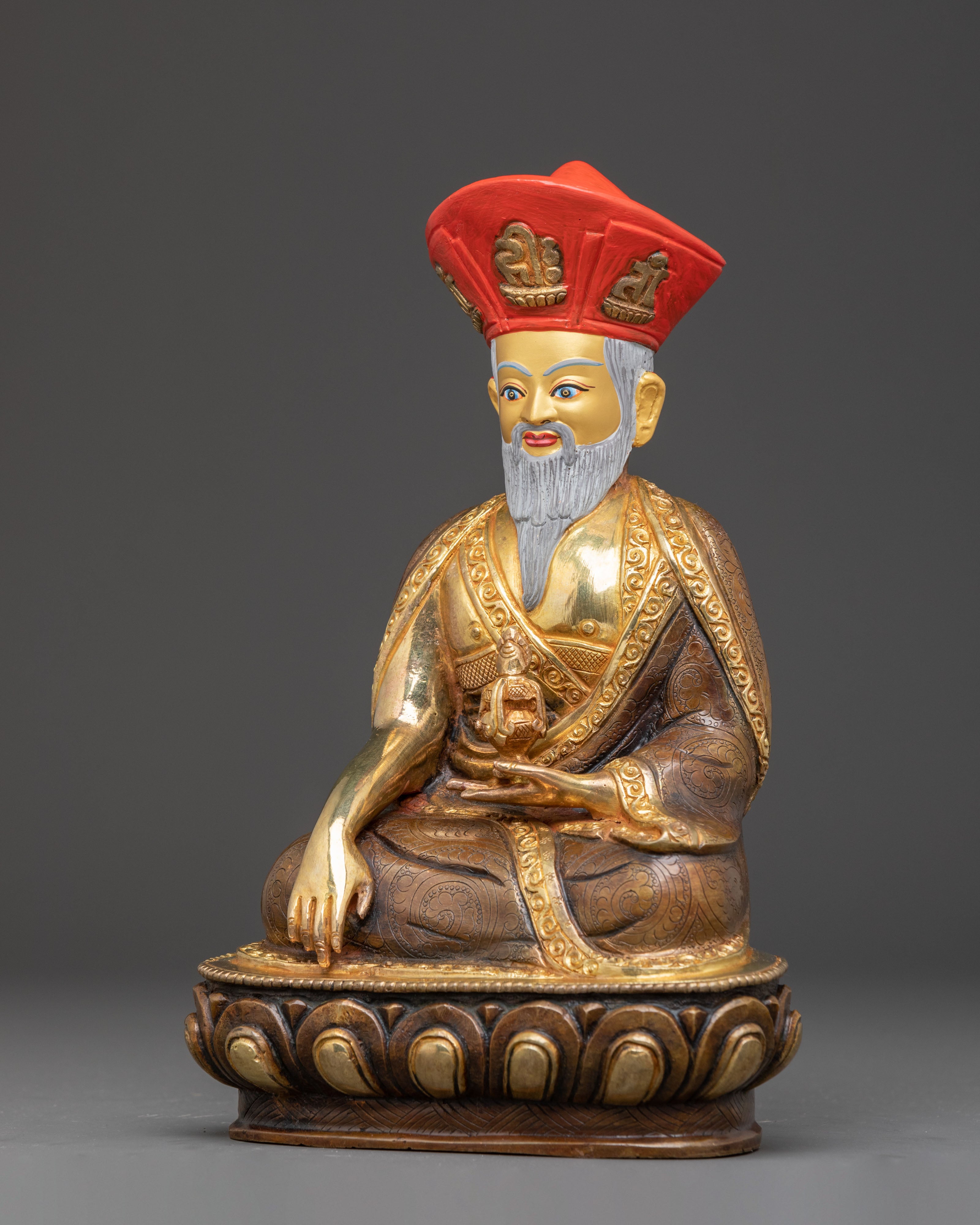 Golden Zhabdrung Rinpoche Statue | The Great Unifier