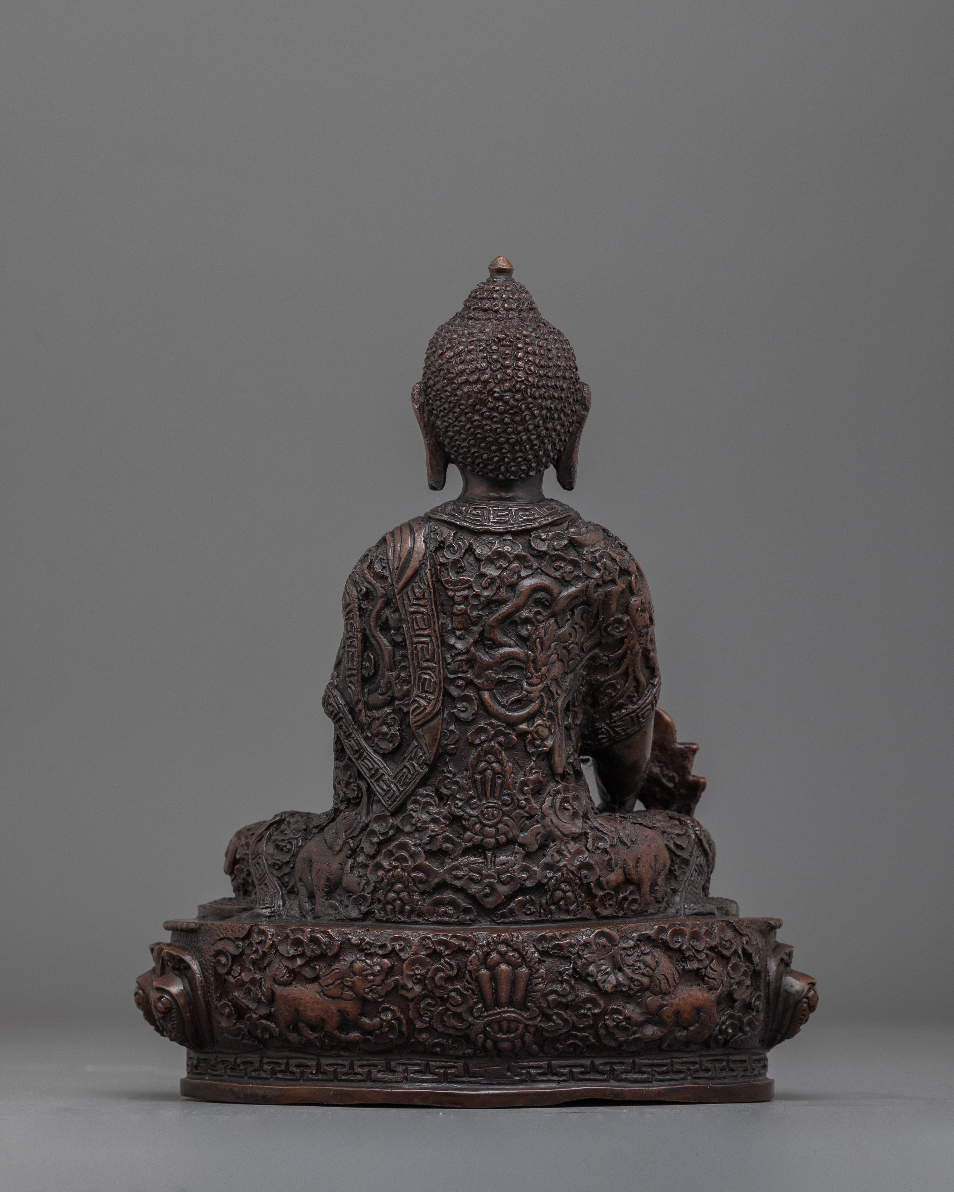 Medicine Buddha for Healing Statue for Shrine | Bhaisajyaguru Sculpture