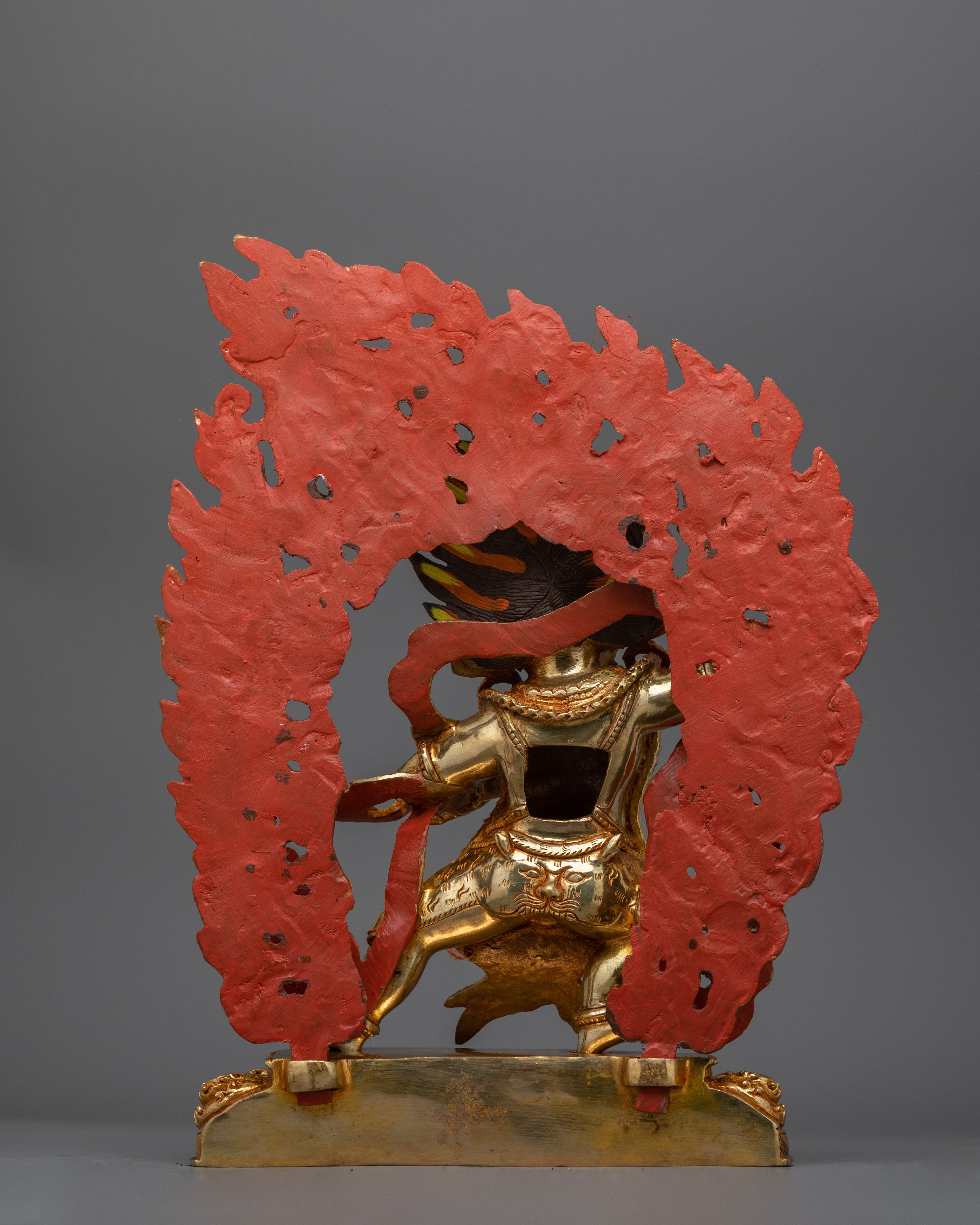 Handmade Vajrapani Statue | 24K Gold Protector Deity Sculpture