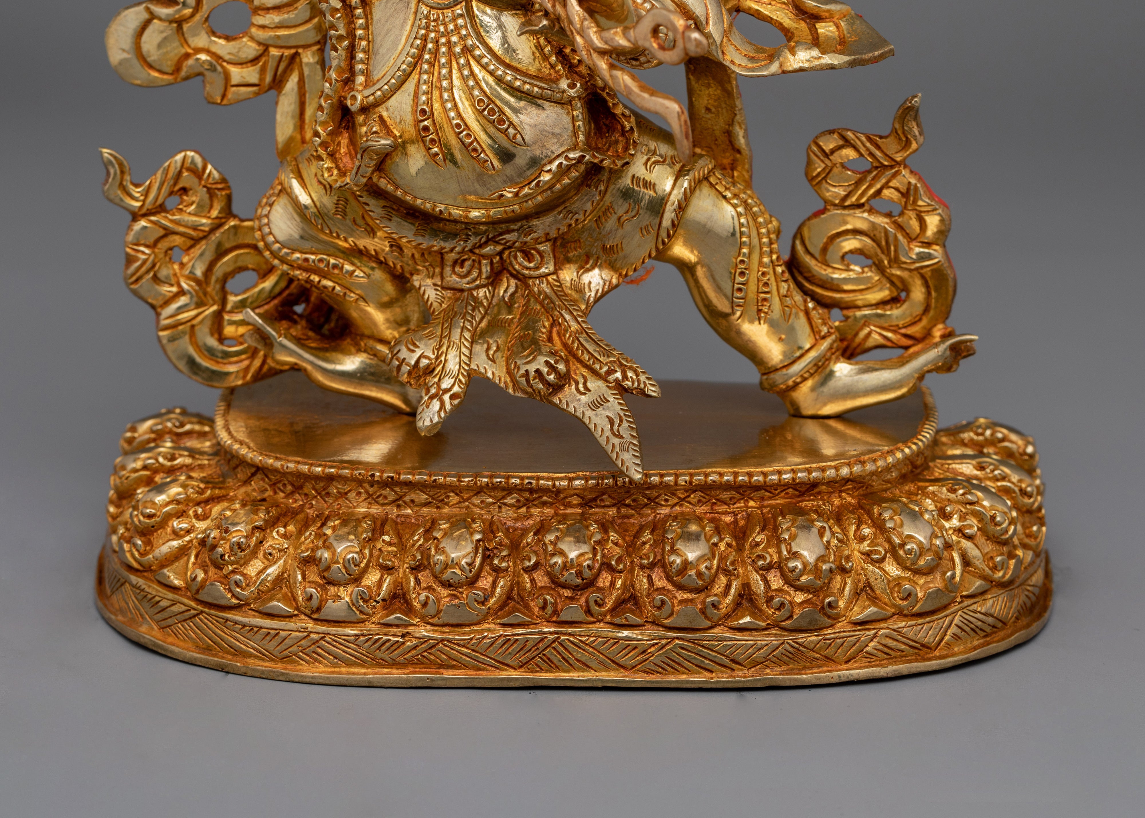 Handmade Vajrapani Statue | 24K Gold Protector Deity Sculpture