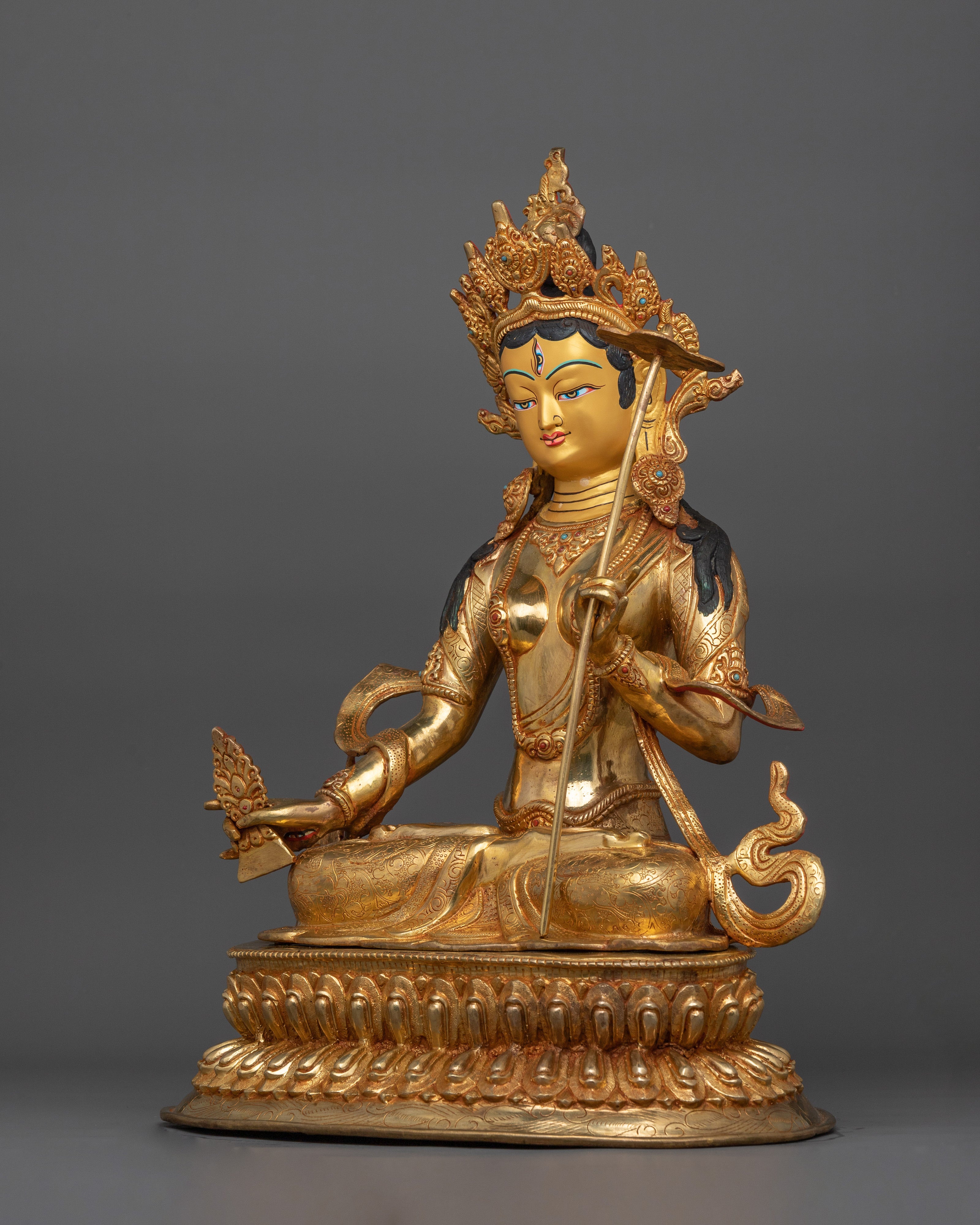 The White Umbrella Goddess Dukar Bodhisattva | Goddess Sitatapatra Sculpture