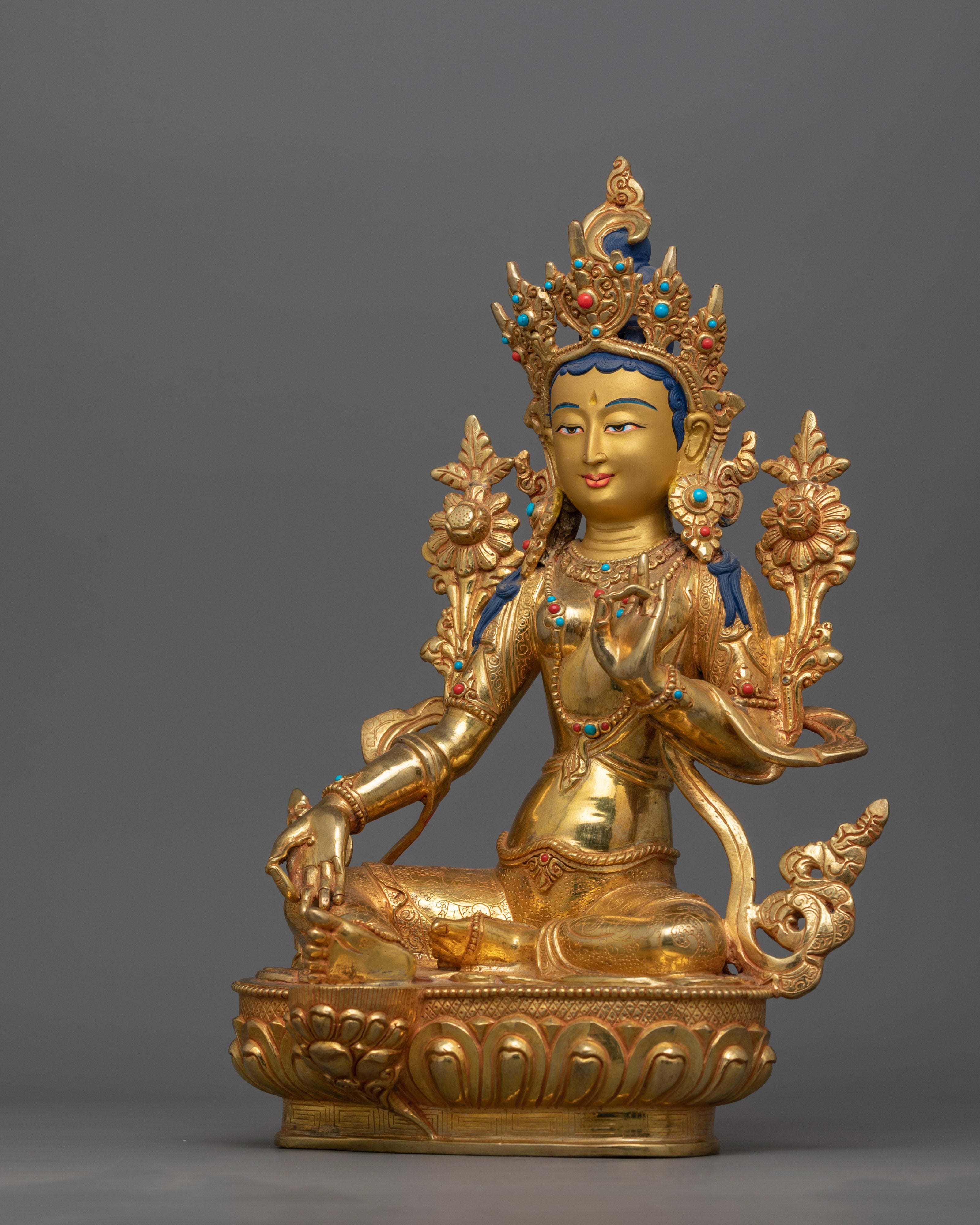 Syamatara Boddhisattva Idol for Buddhist Shrine | Symbol of Compassion and Swift Aid