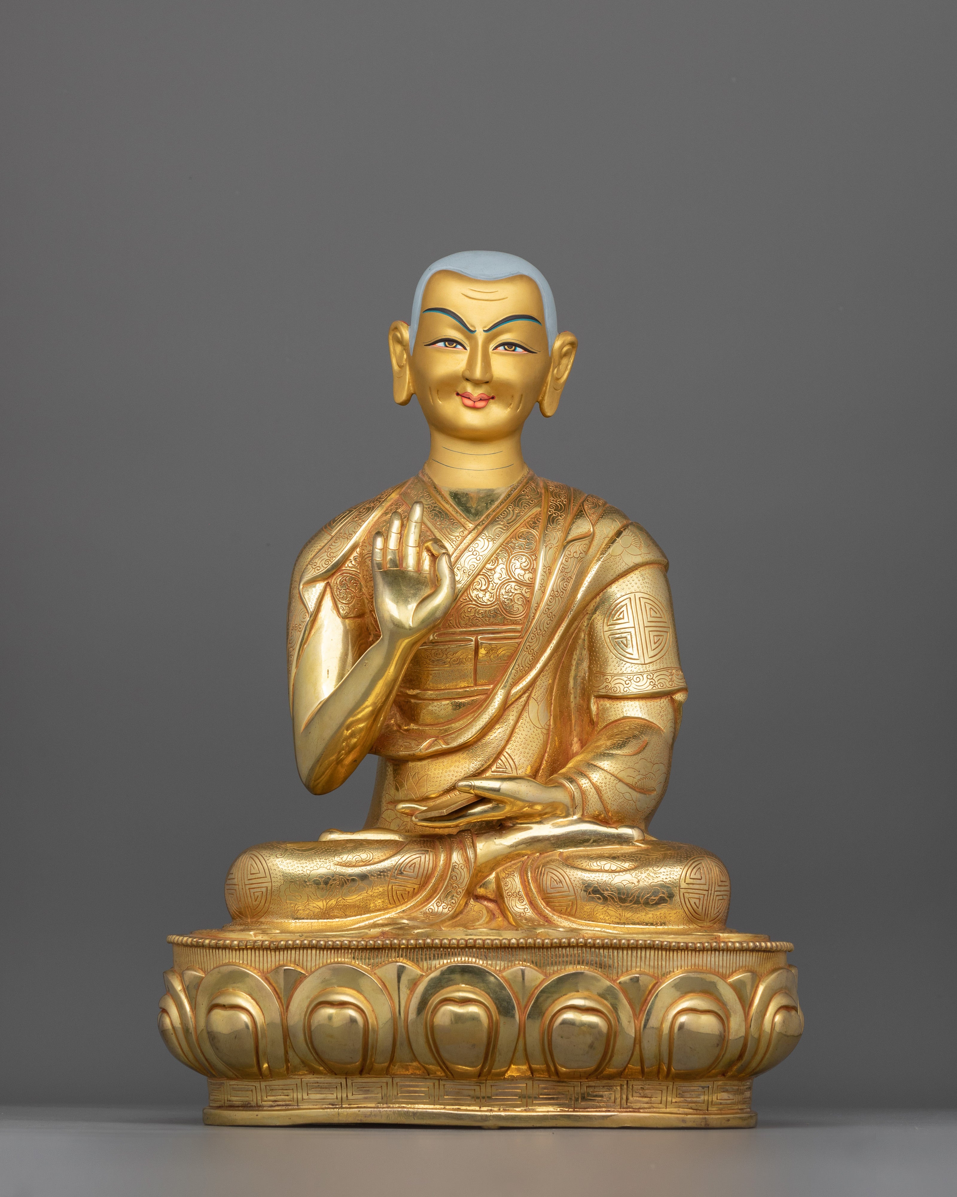 Tsongkhapa Great Master with Disciples Figurine | Sculptures of Wisdom and Devotion