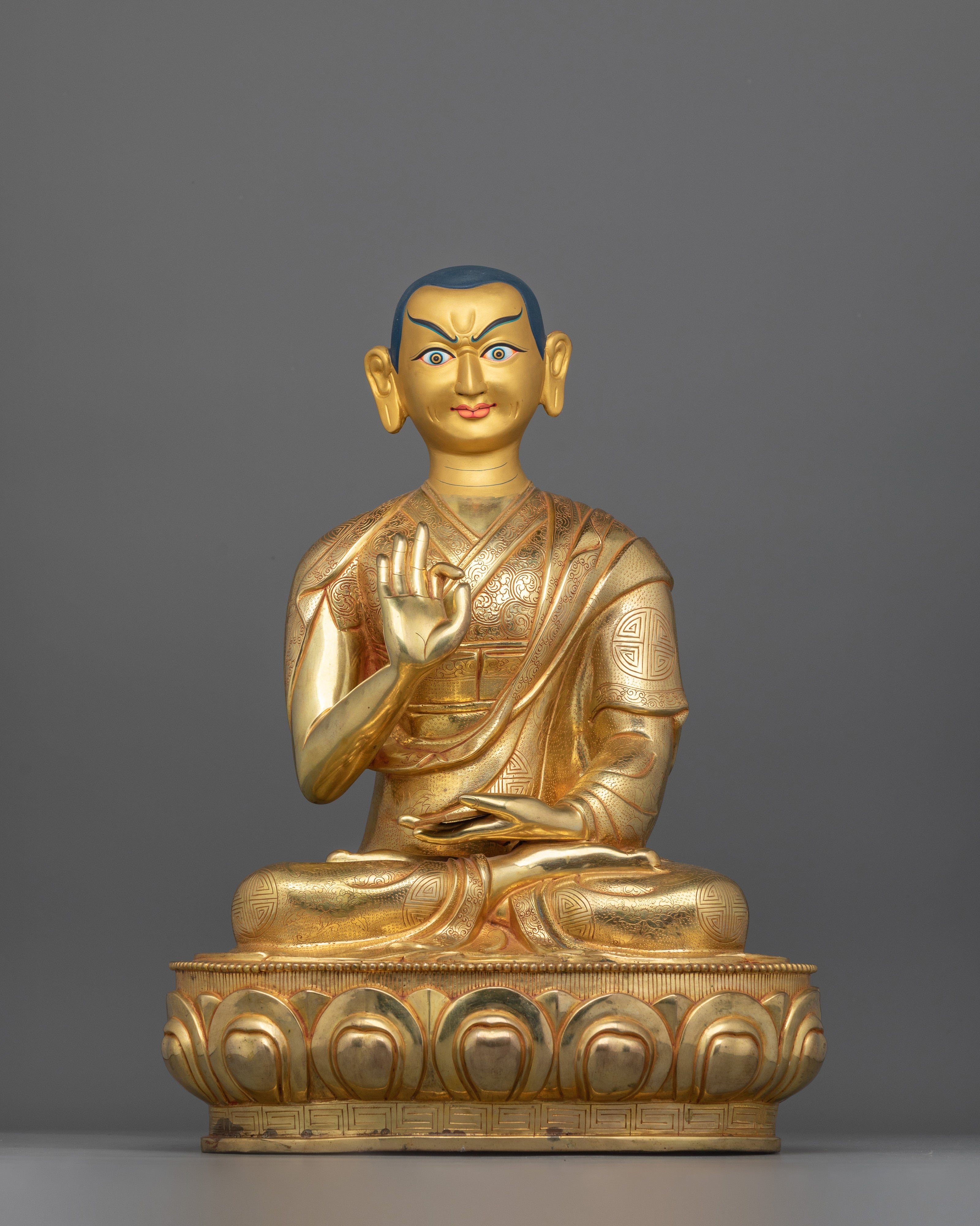 Tsongkhapa Great Master with Disciples Figurine | Sculptures of Wisdom and Devotion