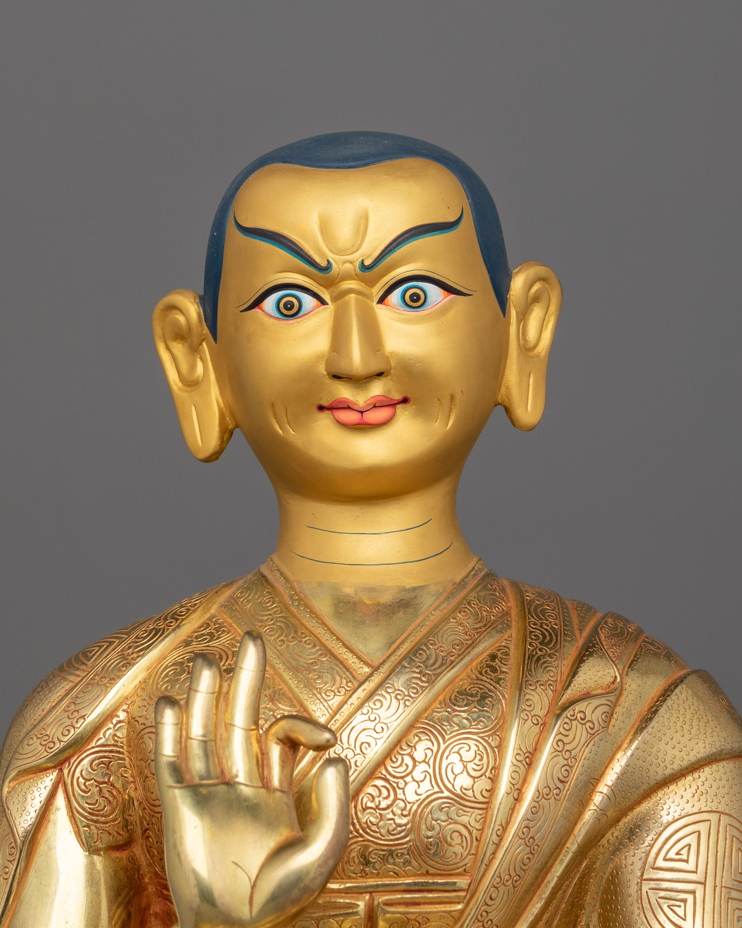 Tsongkhapa Great Master with Disciples Figurine | Sculptures of Wisdom and Devotion